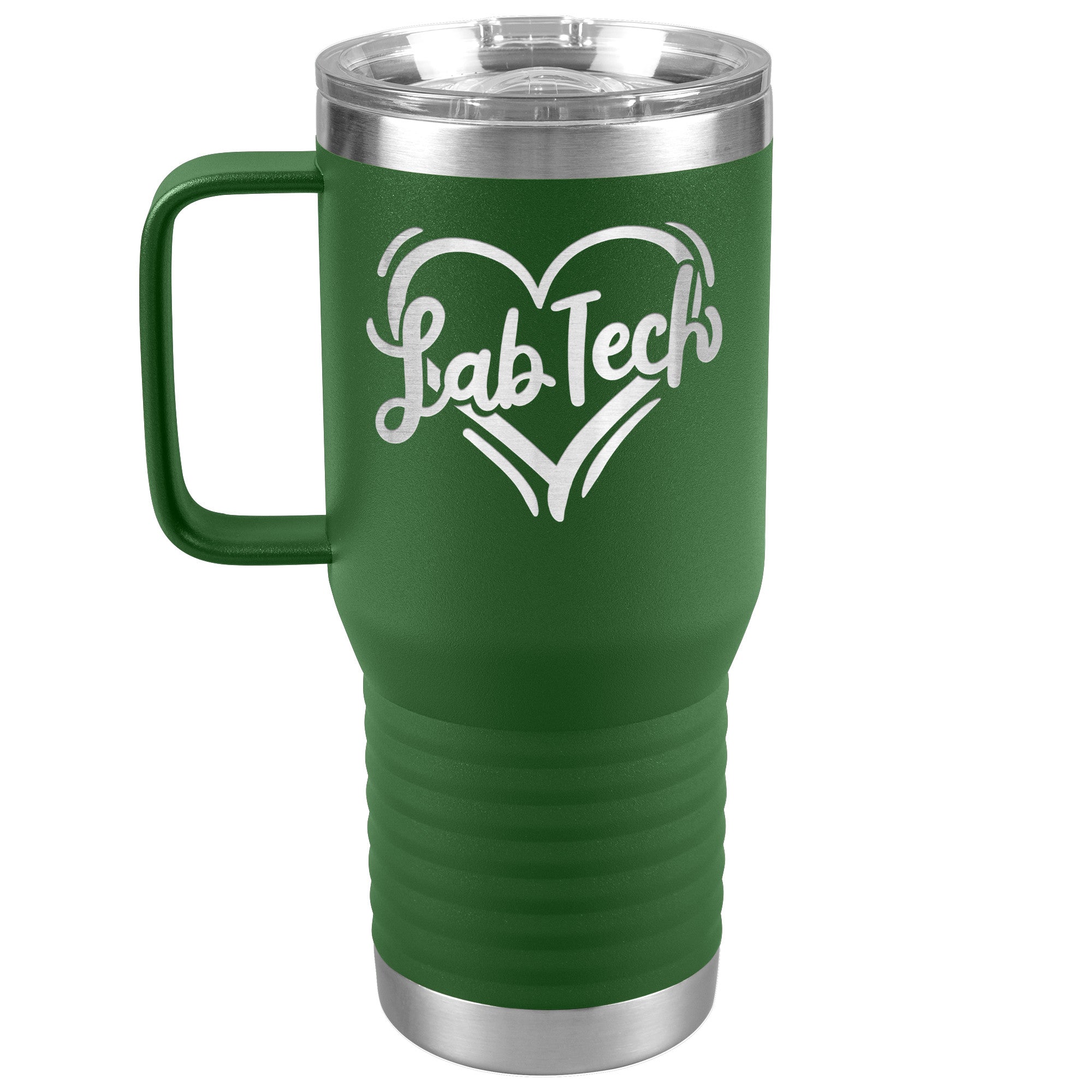 20 oz Lab Tech Travel Tumbler - Lab Tech Inside a Heart - Sip with Love and Scientific Passion!