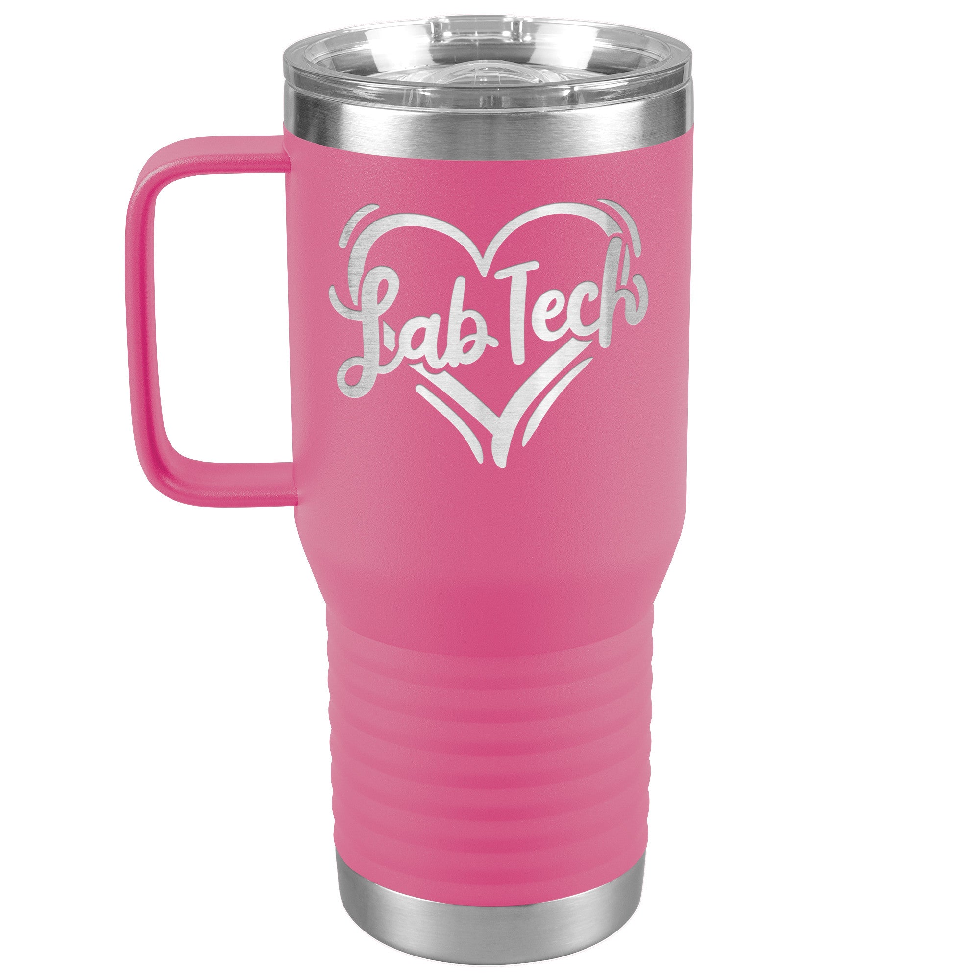 20 oz Lab Tech Travel Tumbler - Lab Tech Inside a Heart - Sip with Love and Scientific Passion!