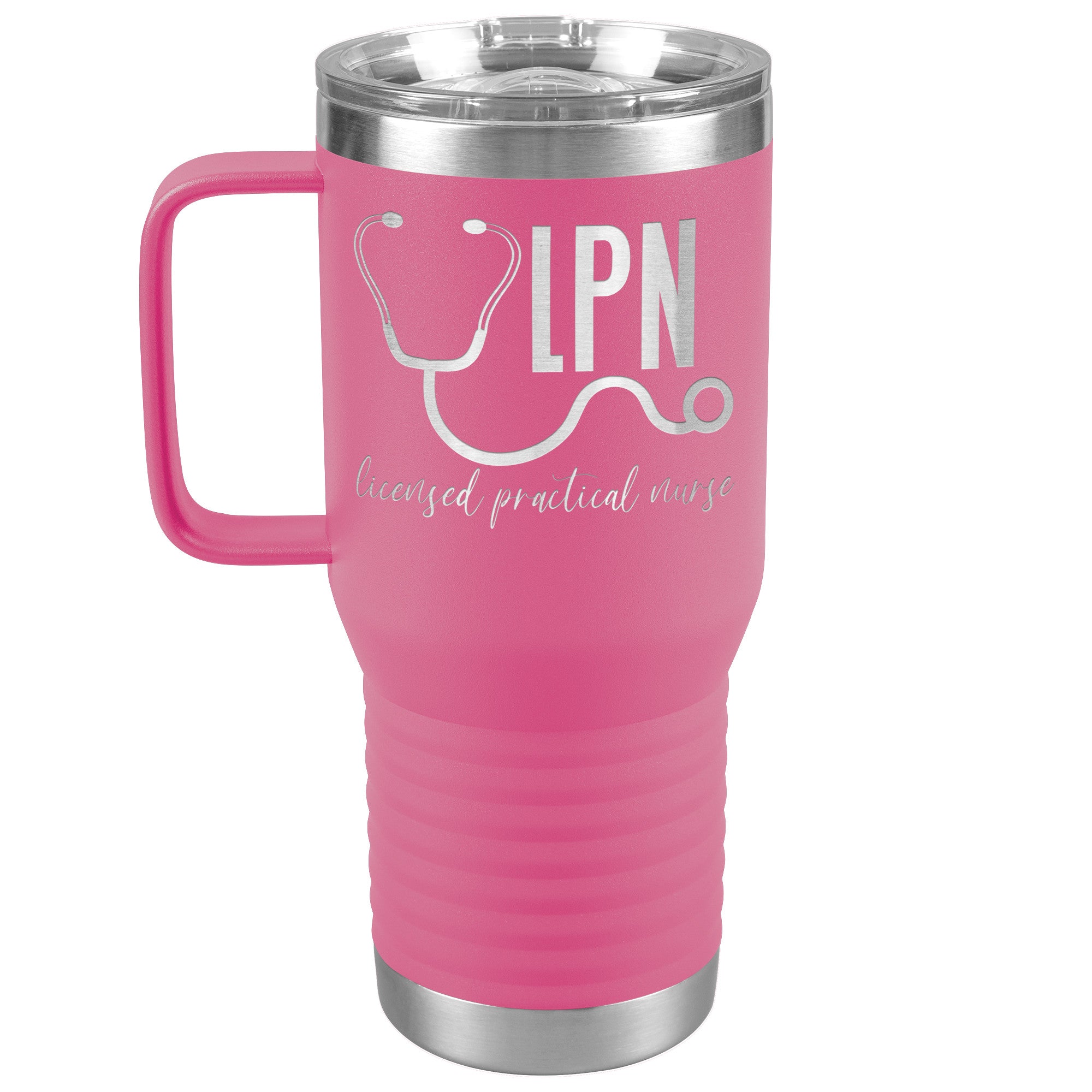 20 oz Travel Tumbler - 'Licensed Practical Nurse' with Stethoscope - Sip with Nursing Pride!