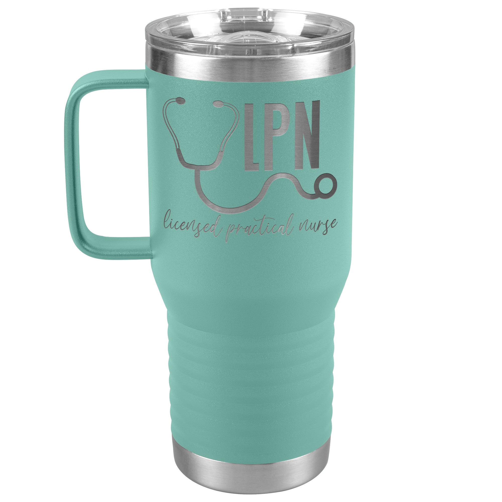 20 oz Travel Tumbler - 'Licensed Practical Nurse' with Stethoscope - Sip with Nursing Pride!