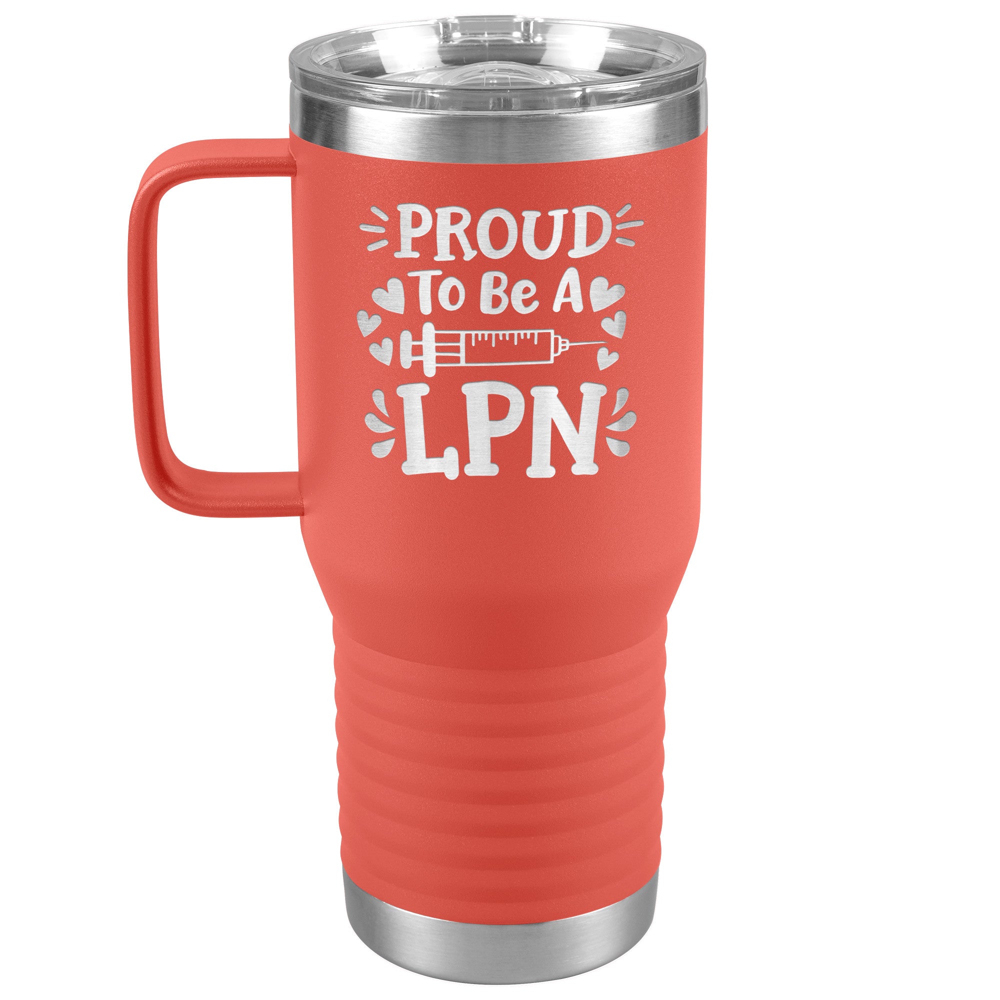 20 oz Travel Tumbler - 'Proud to be an LPN' with Needle - Sip with Nursing Pride and Dedication!