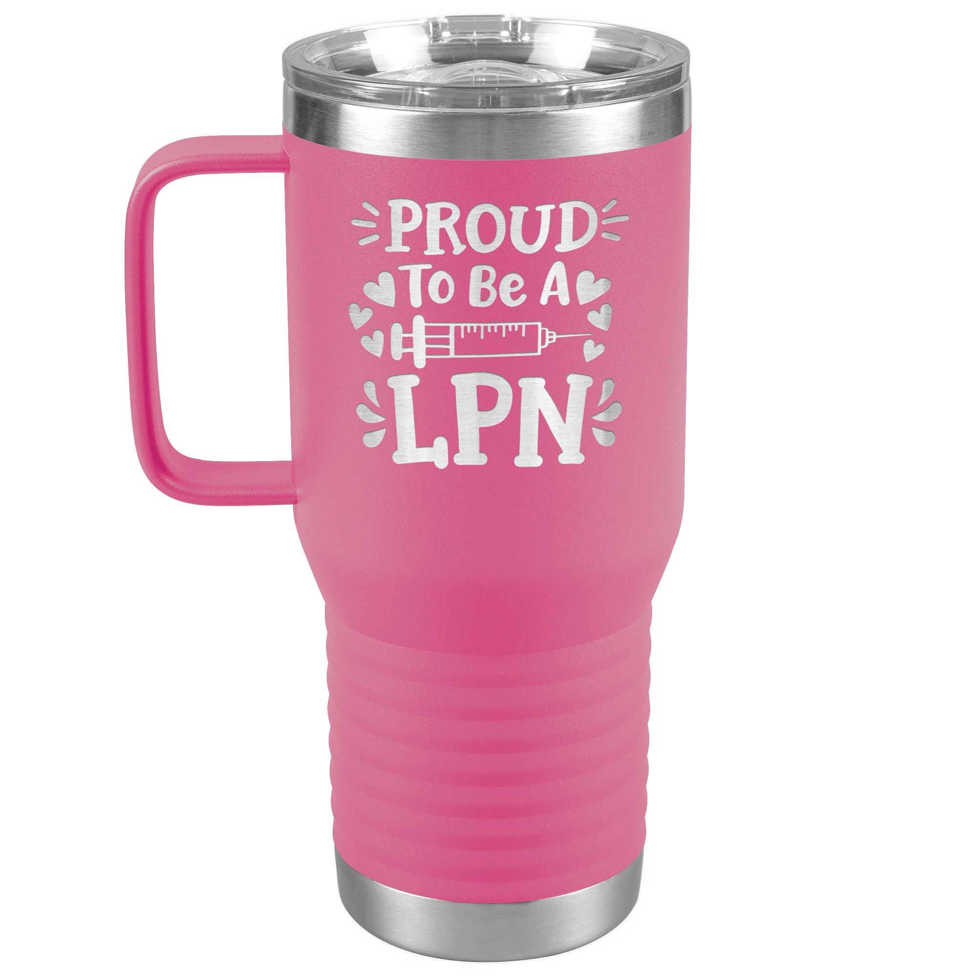20 oz Travel Tumbler - 'Proud to be an LPN' with Needle - Sip with Nursing Pride and Dedication!