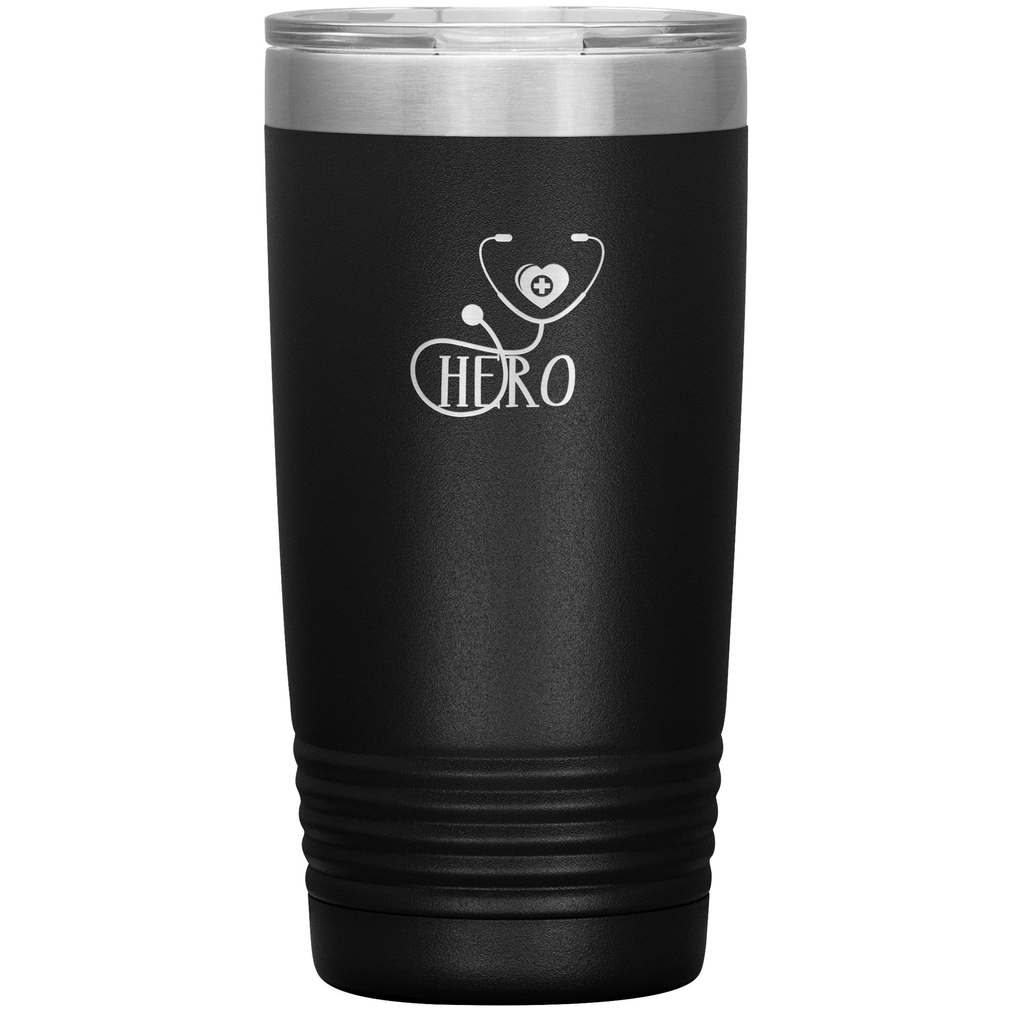 20oz Polar Camel Insulated Tumbler with Hero Stethoscope Design - Honor Healthcare Heroes with Every Sip