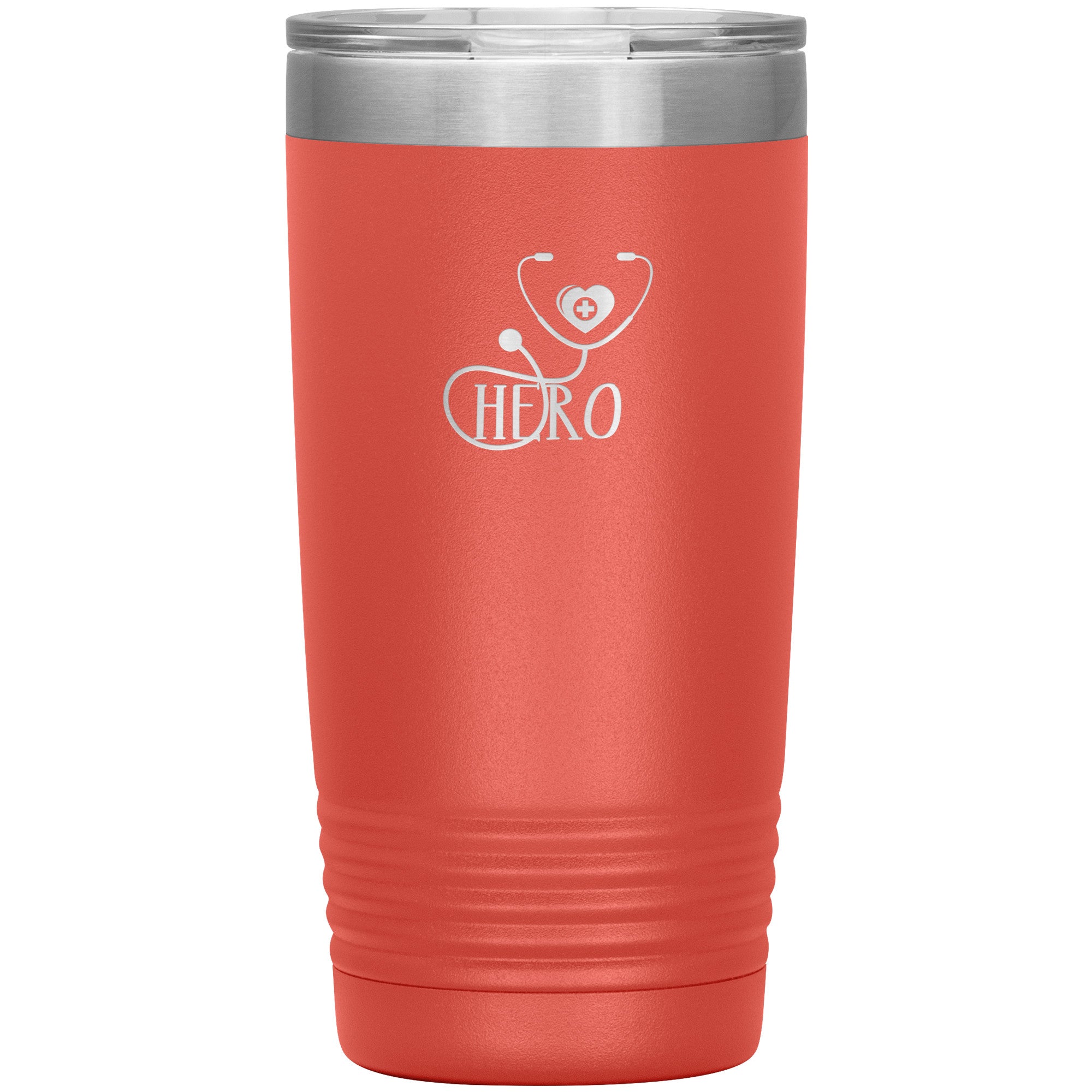 20oz Polar Camel Insulated Tumbler with Hero Stethoscope Design - Honor Healthcare Heroes with Every Sip