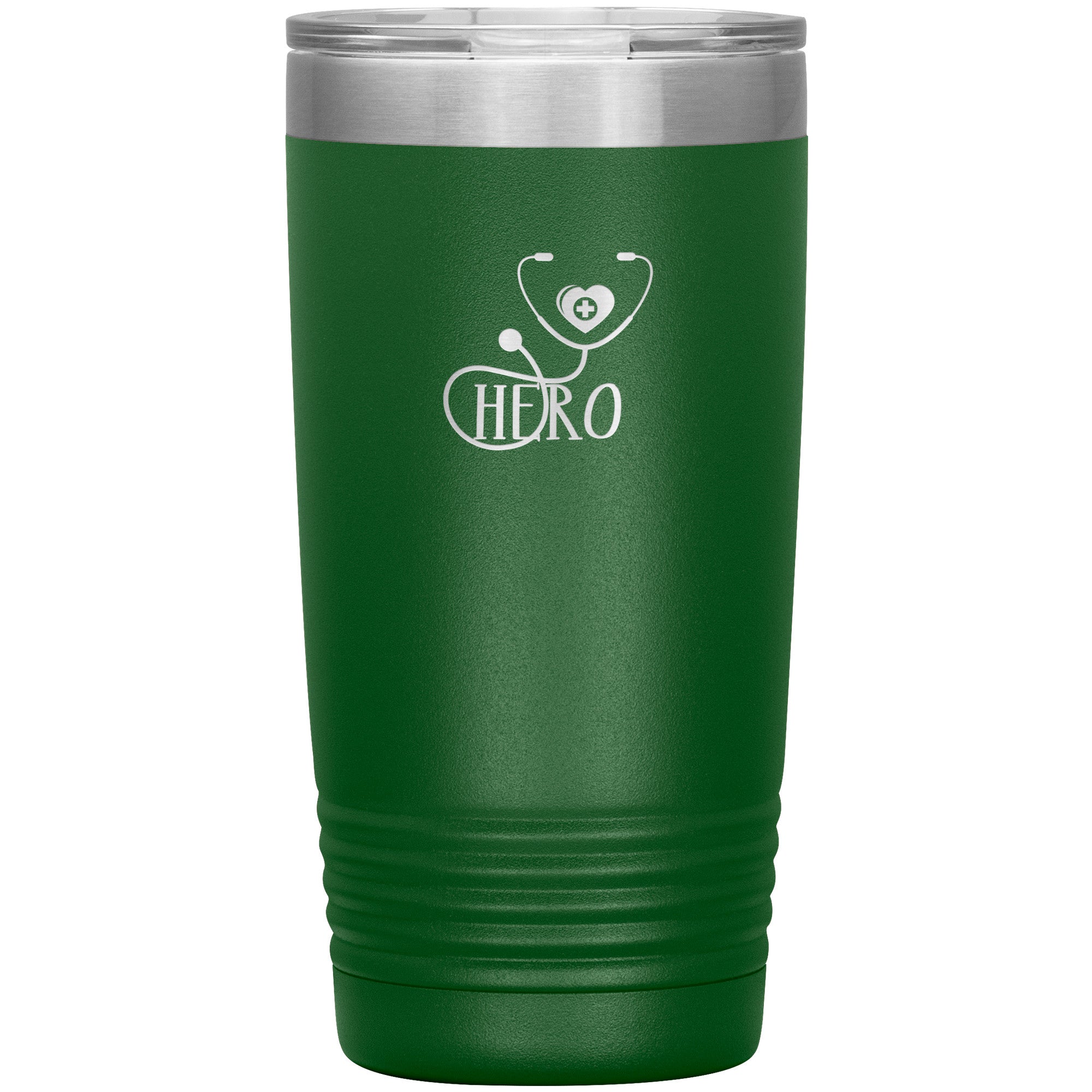 20oz Polar Camel Insulated Tumbler with Hero Stethoscope Design - Honor Healthcare Heroes with Every Sip