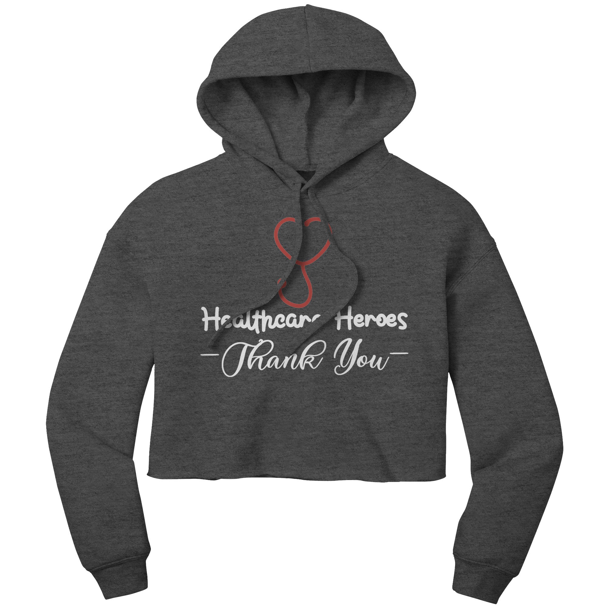 Bella Cropped Hoodie - Healthcare Heroes with Heart Stethoscope Design