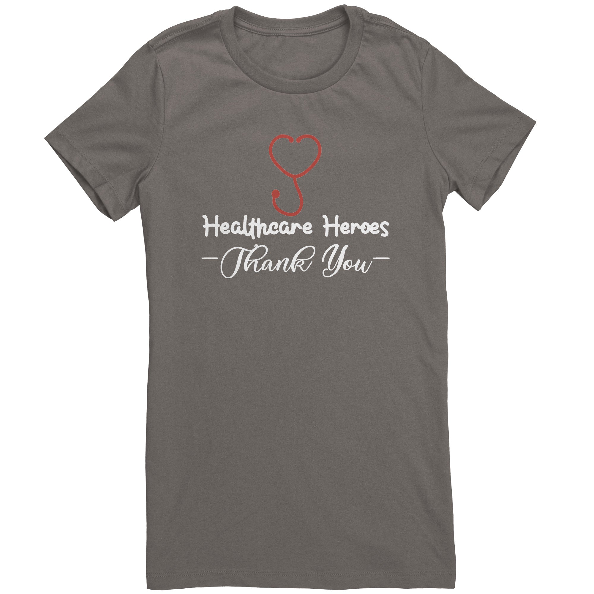 Bella Crew Neck Shirt - Healthcare Heroes with Heart Stethoscope Design