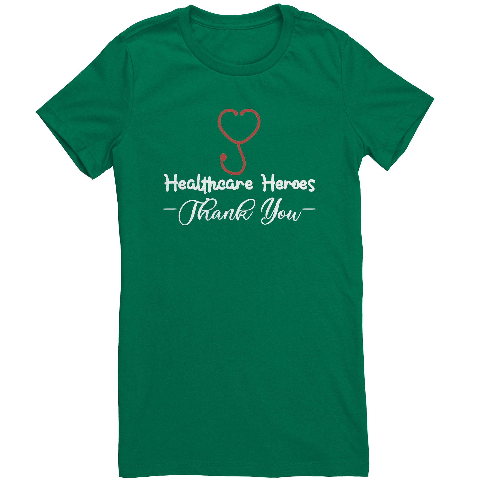 Bella Crew Neck Shirt - Healthcare Heroes with Heart Stethoscope Design