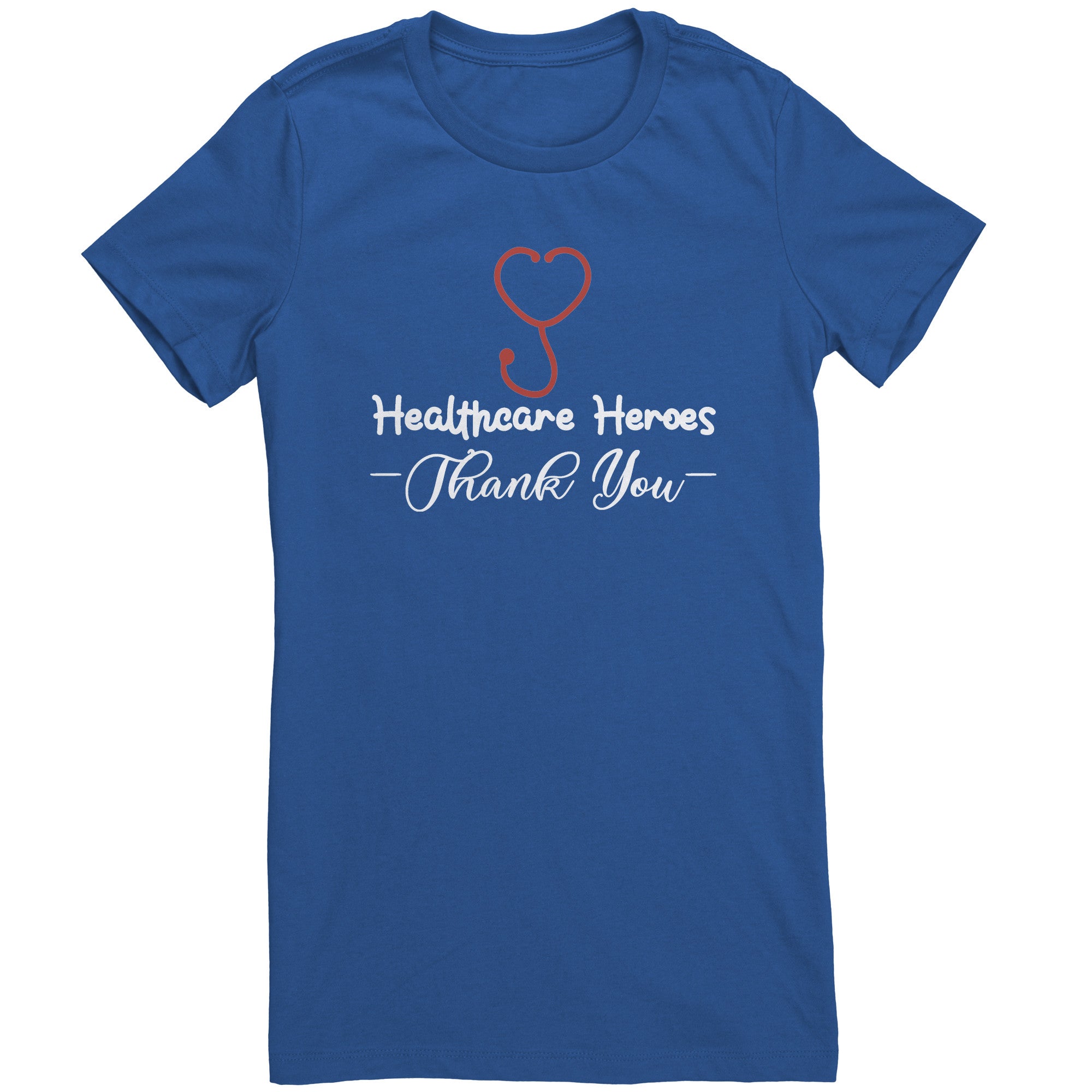 Bella Crew Neck Shirt - Healthcare Heroes with Heart Stethoscope Design
