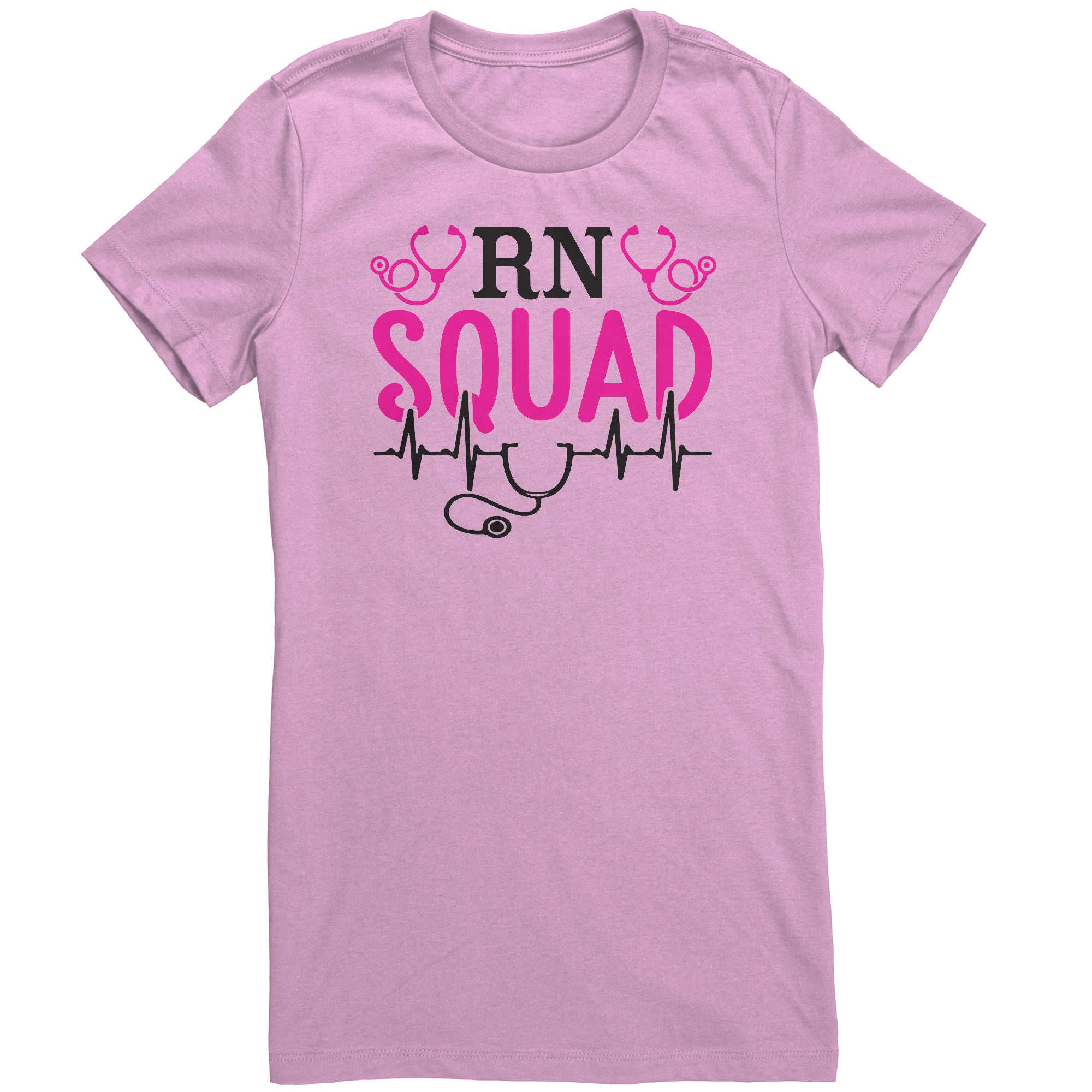 Bella RN Squad Crew Neck T-Shirt - Stethoscope & EKG Design