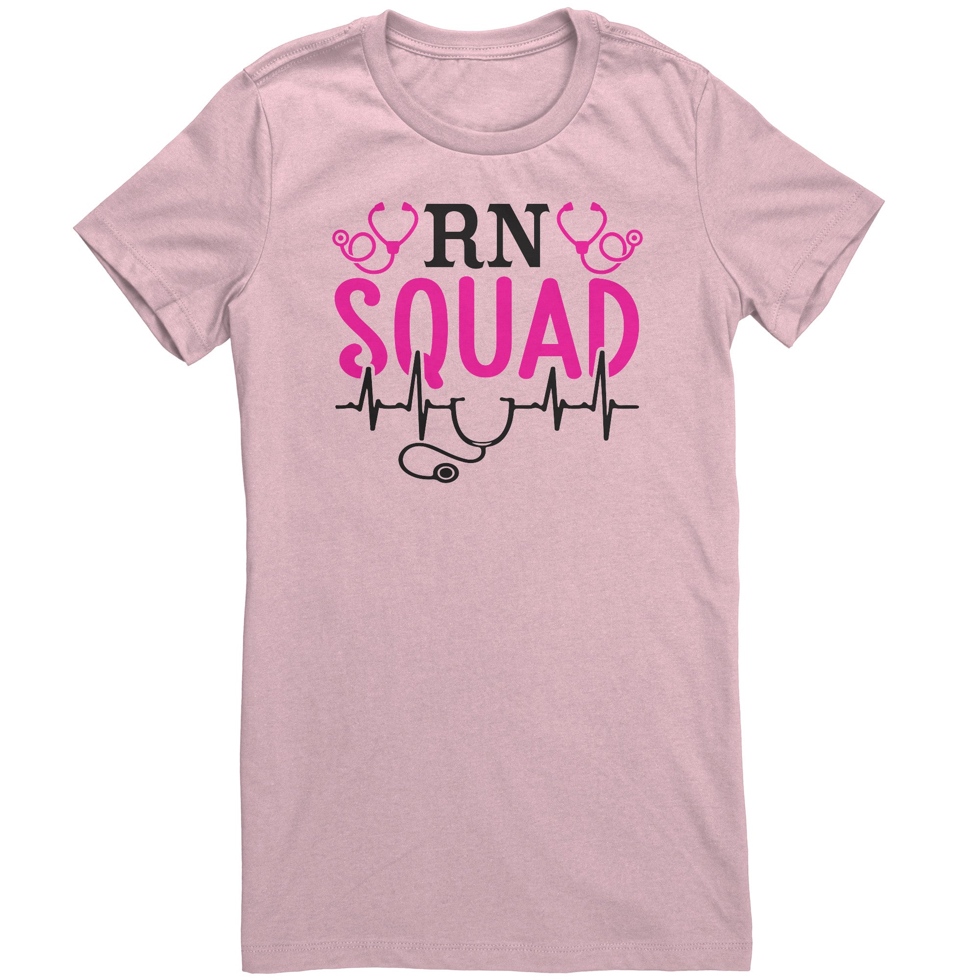 Bella RN Squad Crew Neck T-Shirt - Stethoscope & EKG Design