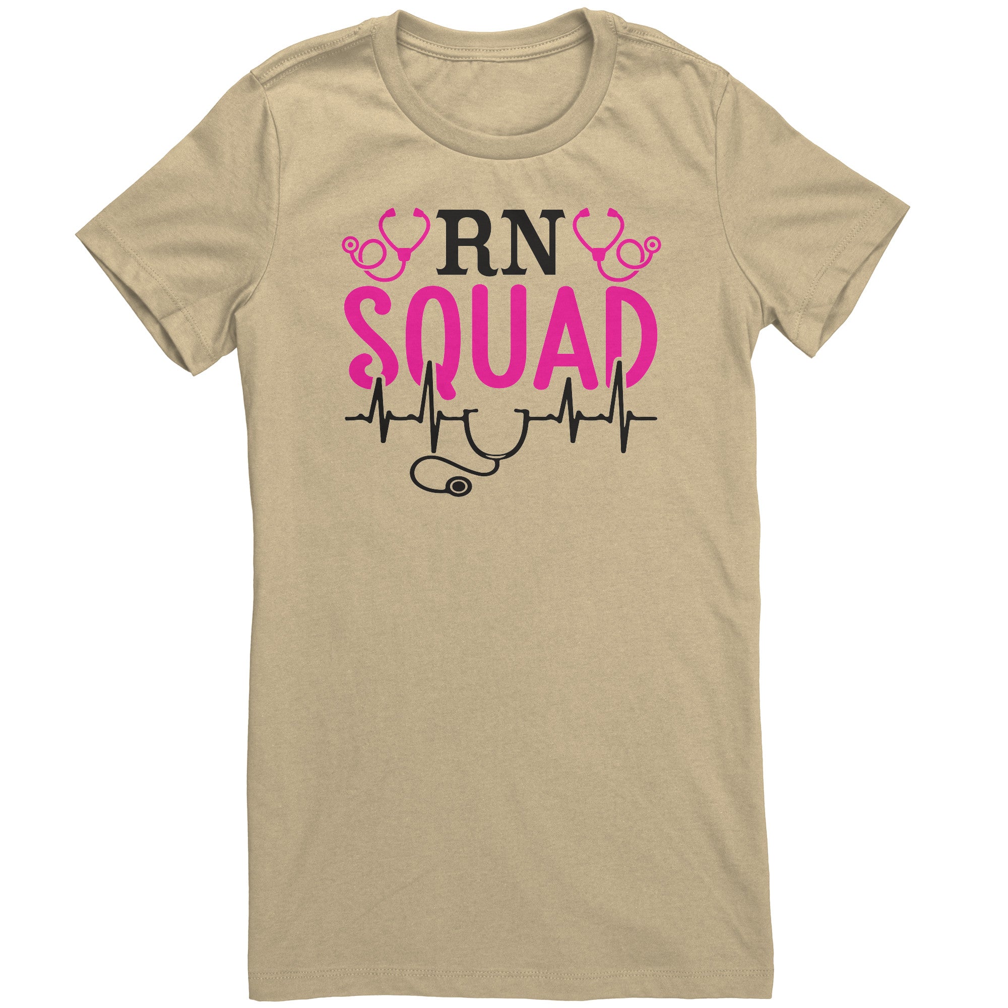 Bella RN Squad Crew Neck T-Shirt - Stethoscope & EKG Design