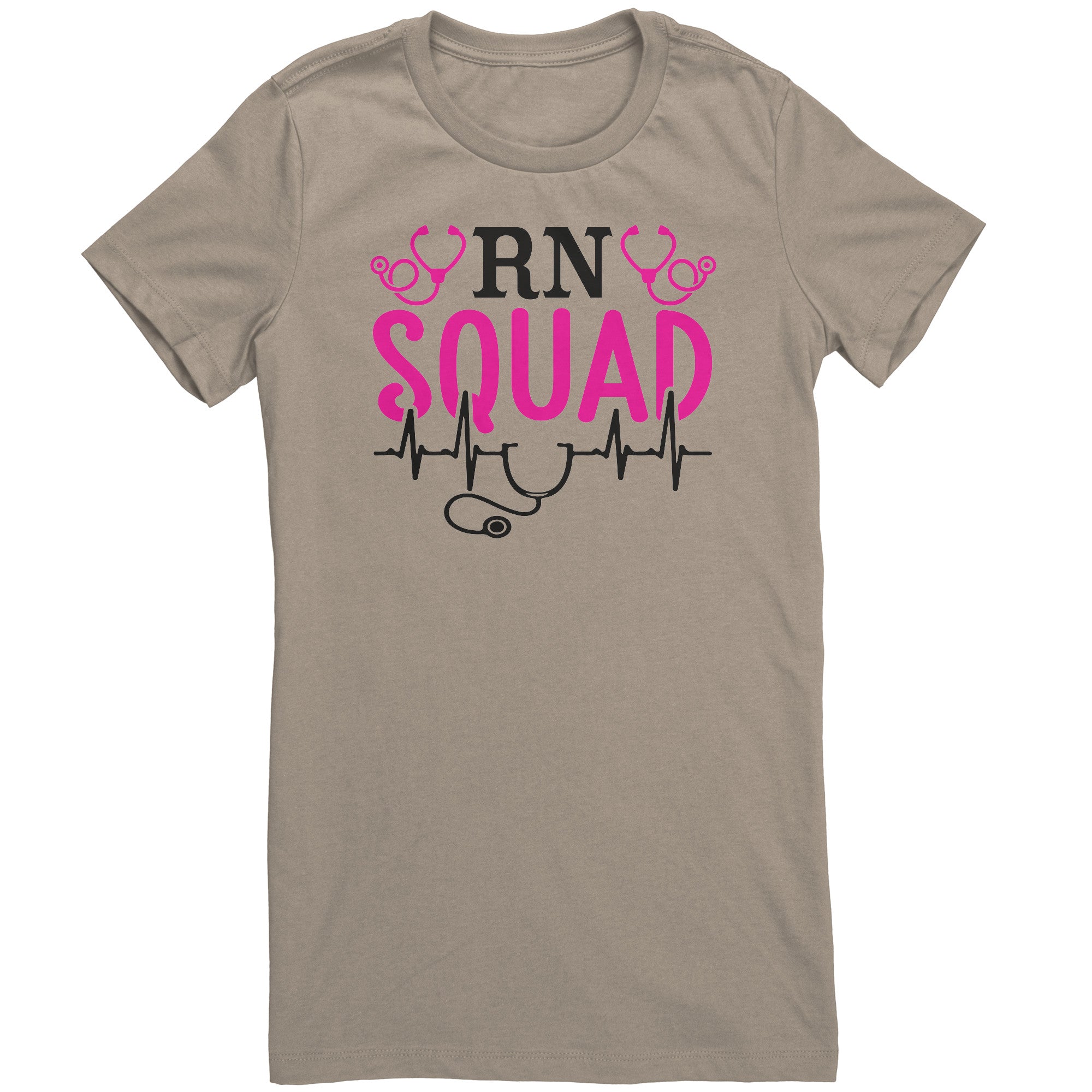 Bella RN Squad Crew Neck T-Shirt - Stethoscope & EKG Design