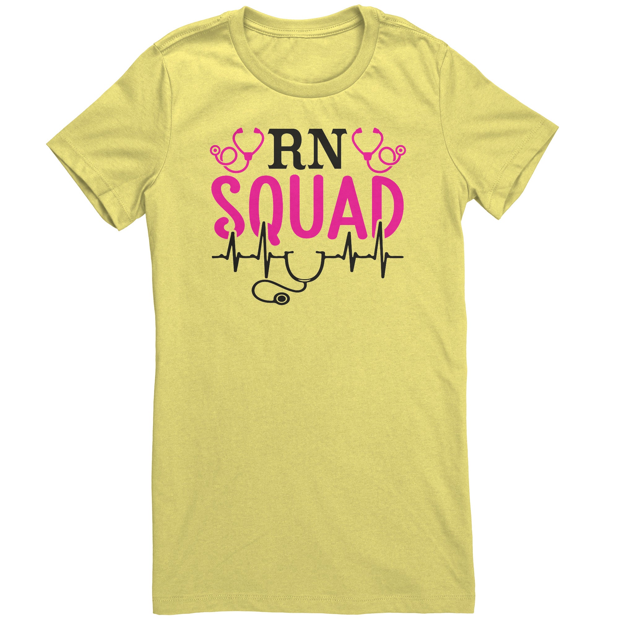 Bella RN Squad Crew Neck T-Shirt - Stethoscope & EKG Design