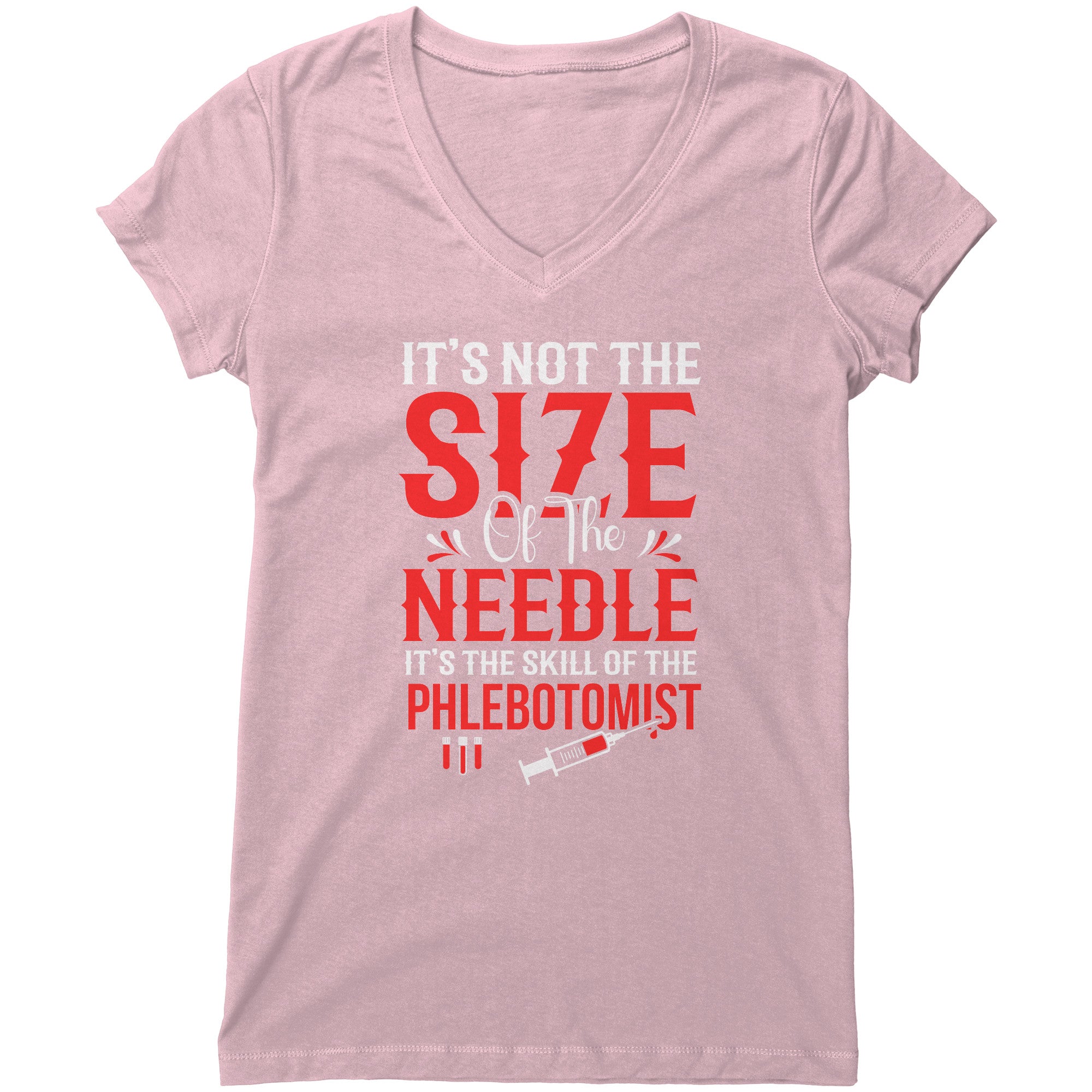 Bella Women's V-Neck Phlebotomist T-Shirt - Effortless Style with a Witty Twist