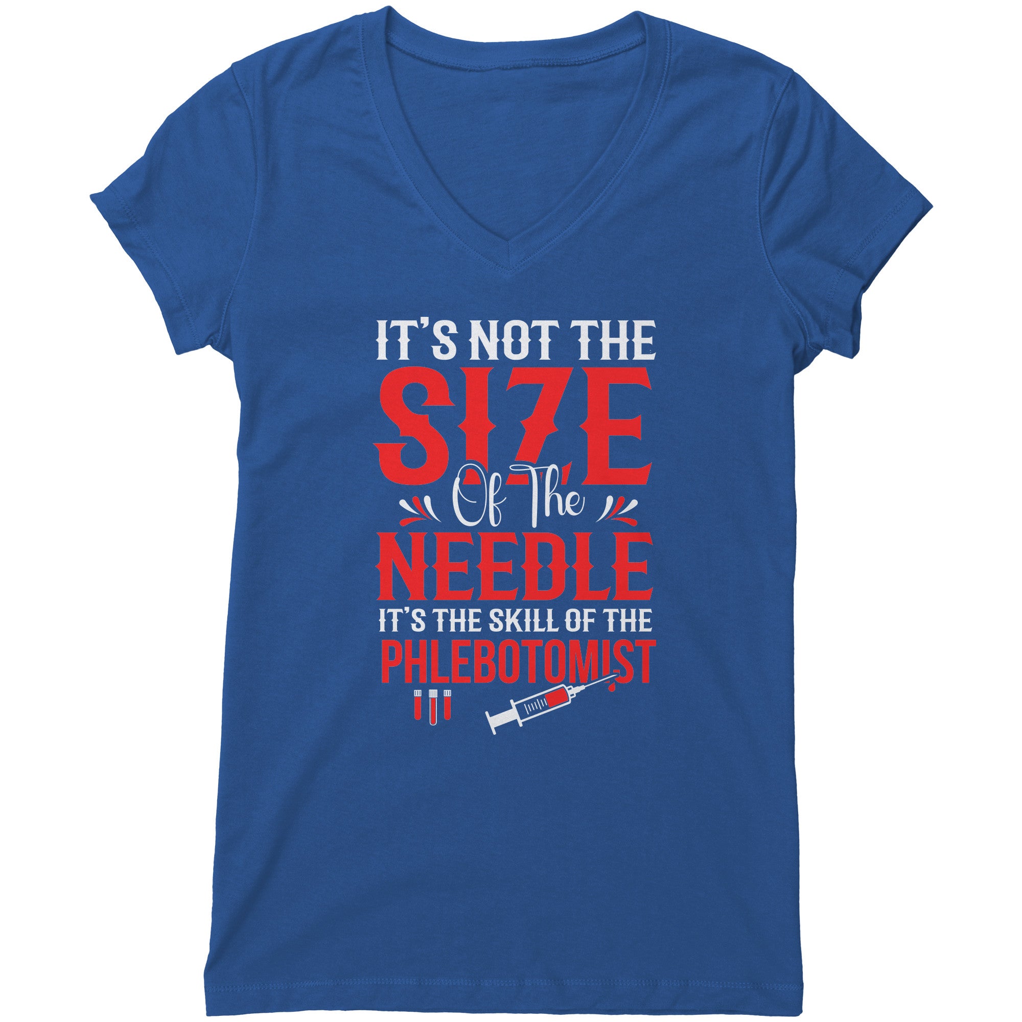 Bella Women's V-Neck Phlebotomist T-Shirt - Effortless Style with a Witty Twist