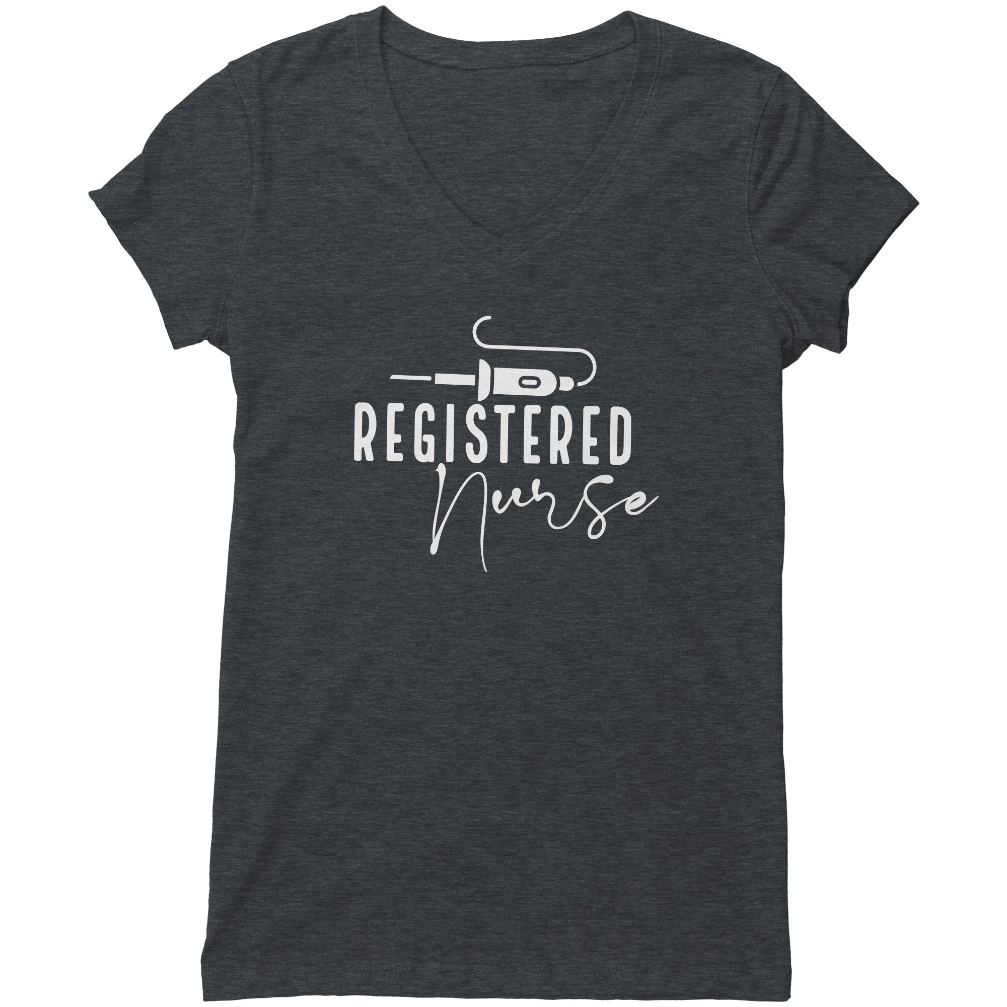 Bella Women's V-Neck T-Shirt for Registered Nurses: Modern, Comfortable, and Professionally Stylish