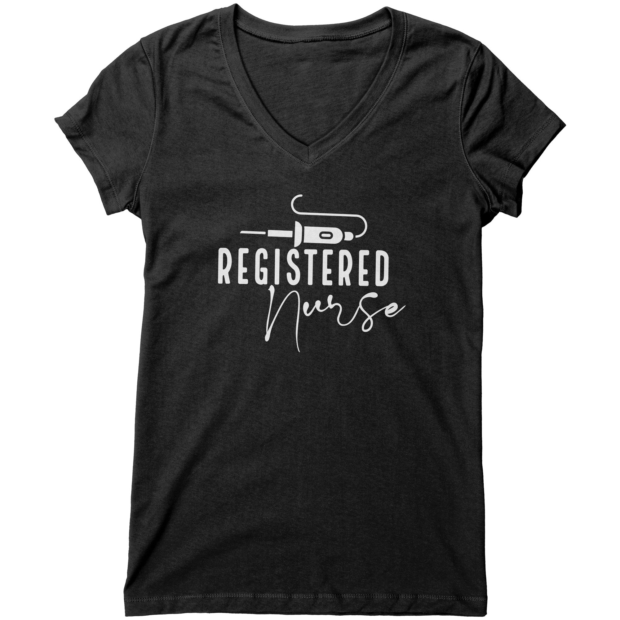 Bella Women's V-Neck T-Shirt for Registered Nurses: Modern, Comfortable, and Professionally Stylish