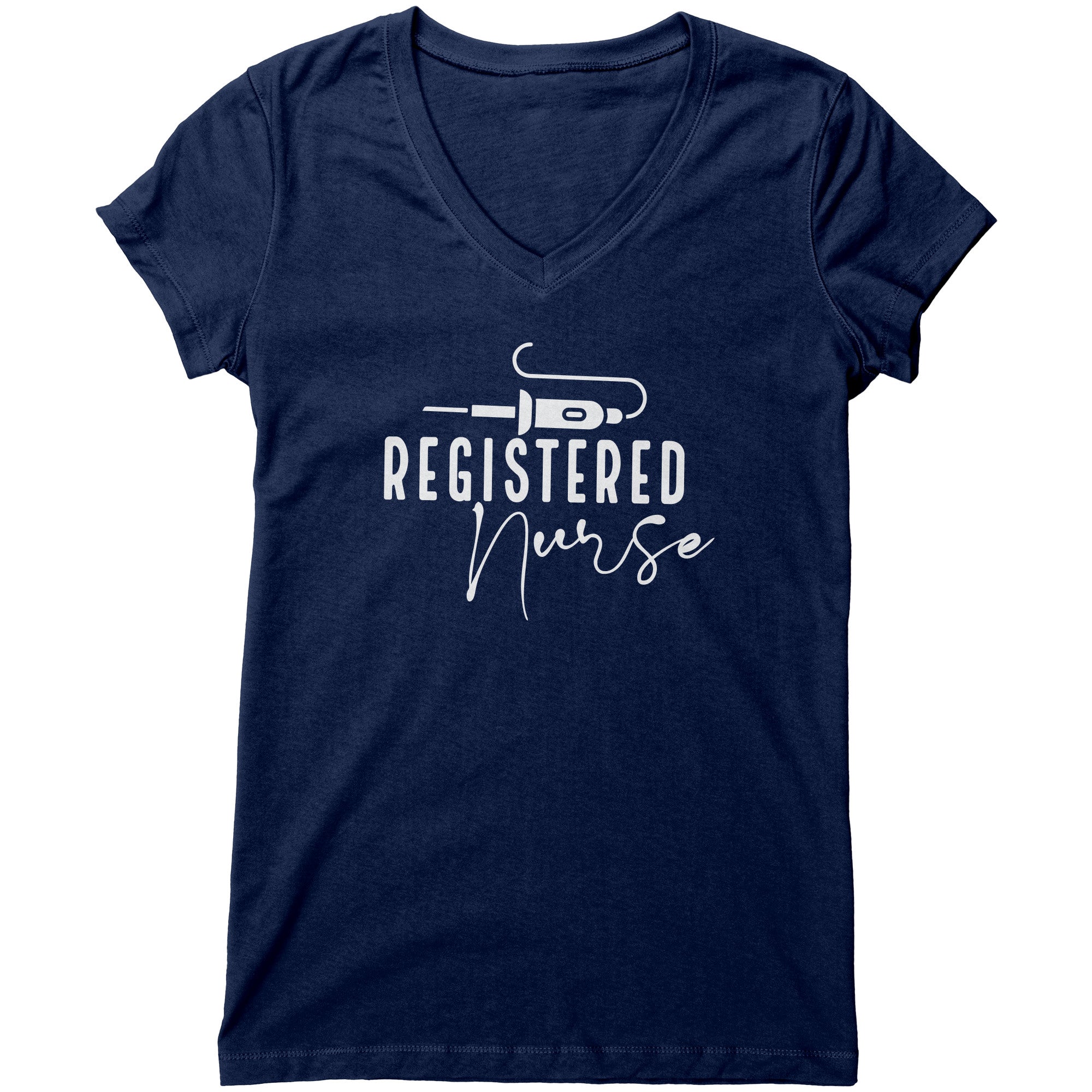 Bella Women's V-Neck T-Shirt for Registered Nurses: Modern, Comfortable, and Professionally Stylish