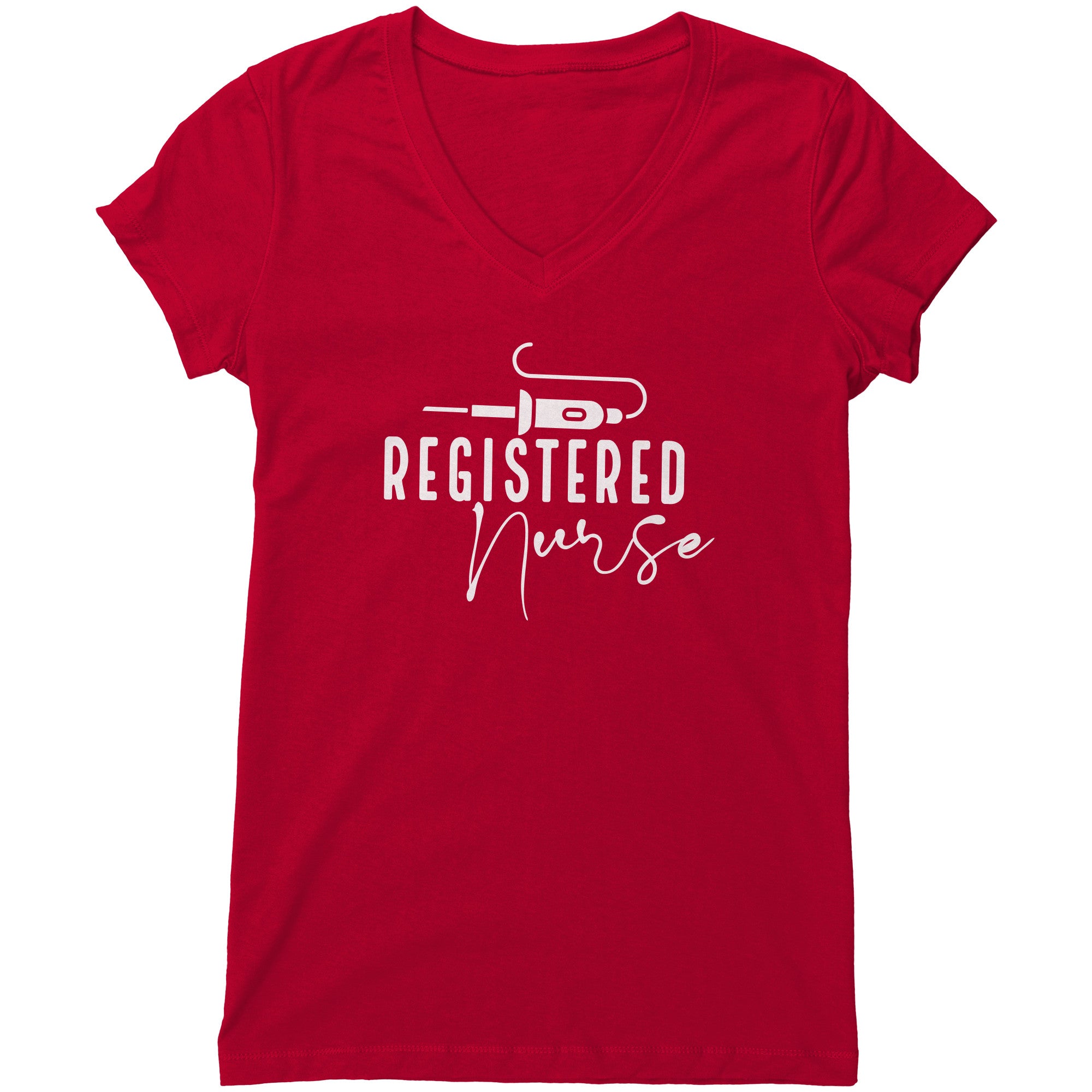 Bella Women's V-Neck T-Shirt for Registered Nurses: Modern, Comfortable, and Professionally Stylish