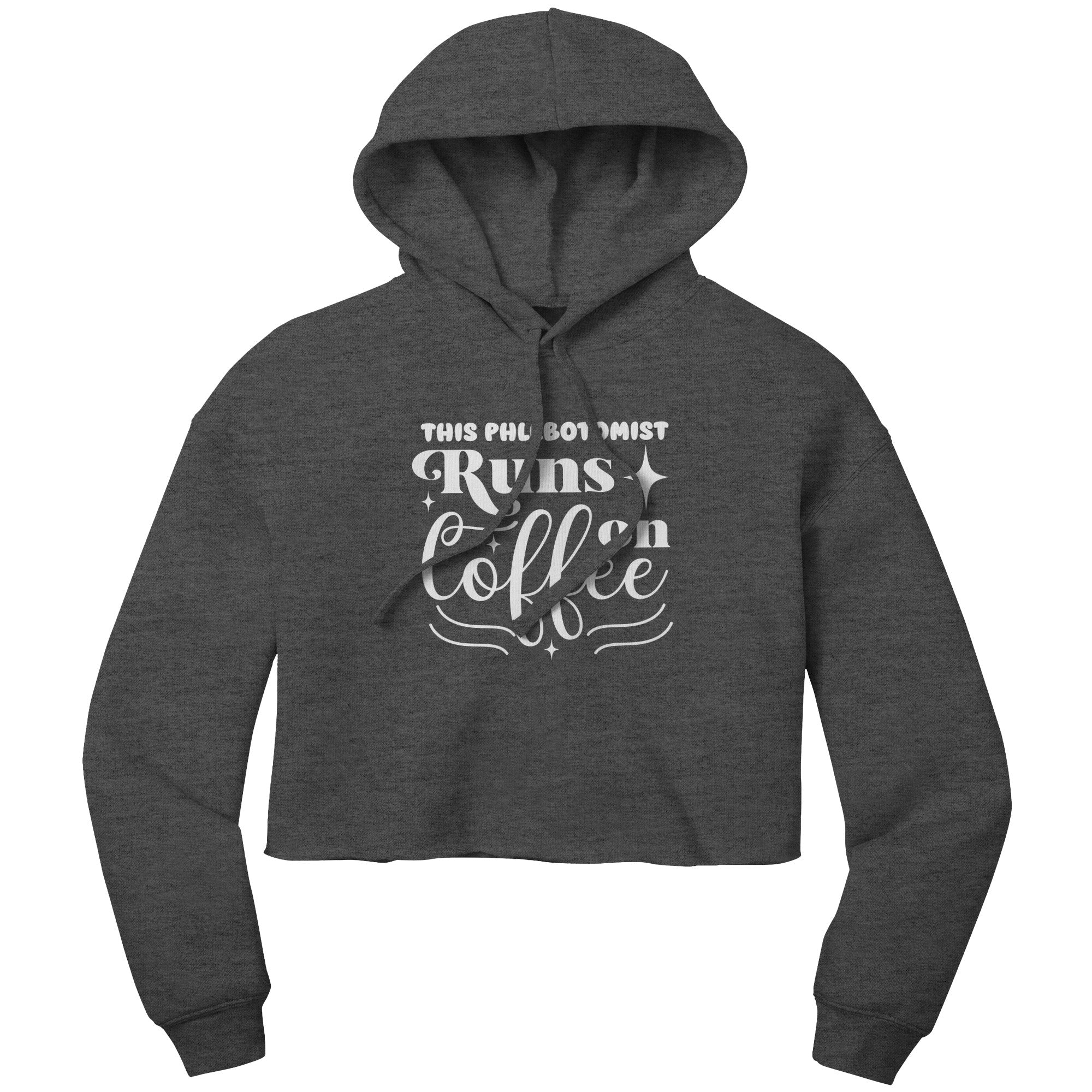 Caffeine-Powered Phlebotomist Cropped Hoodie - Comfort and Style Combined