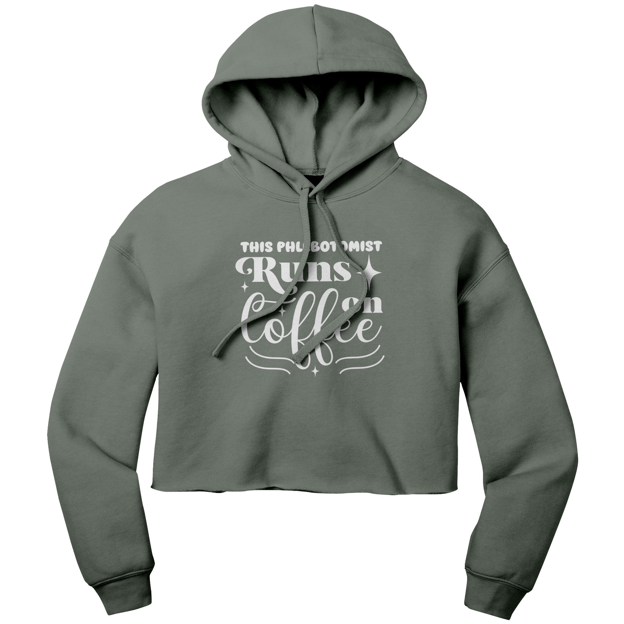 Caffeine-Powered Phlebotomist Cropped Hoodie - Comfort and Style Combined