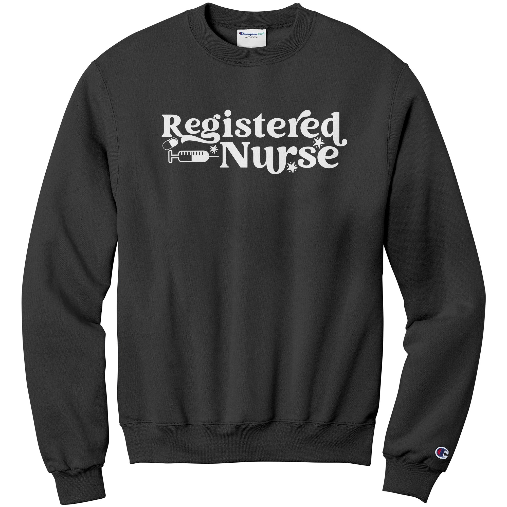 Champion Double Dry Registered Nurse Sweatshirt - Comfort and Style for Healthcare Heroes