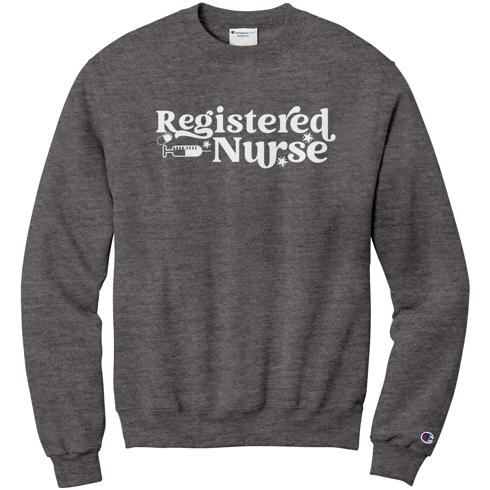 Champion Double Dry Registered Nurse Sweatshirt - Comfort and Style for Healthcare Heroes