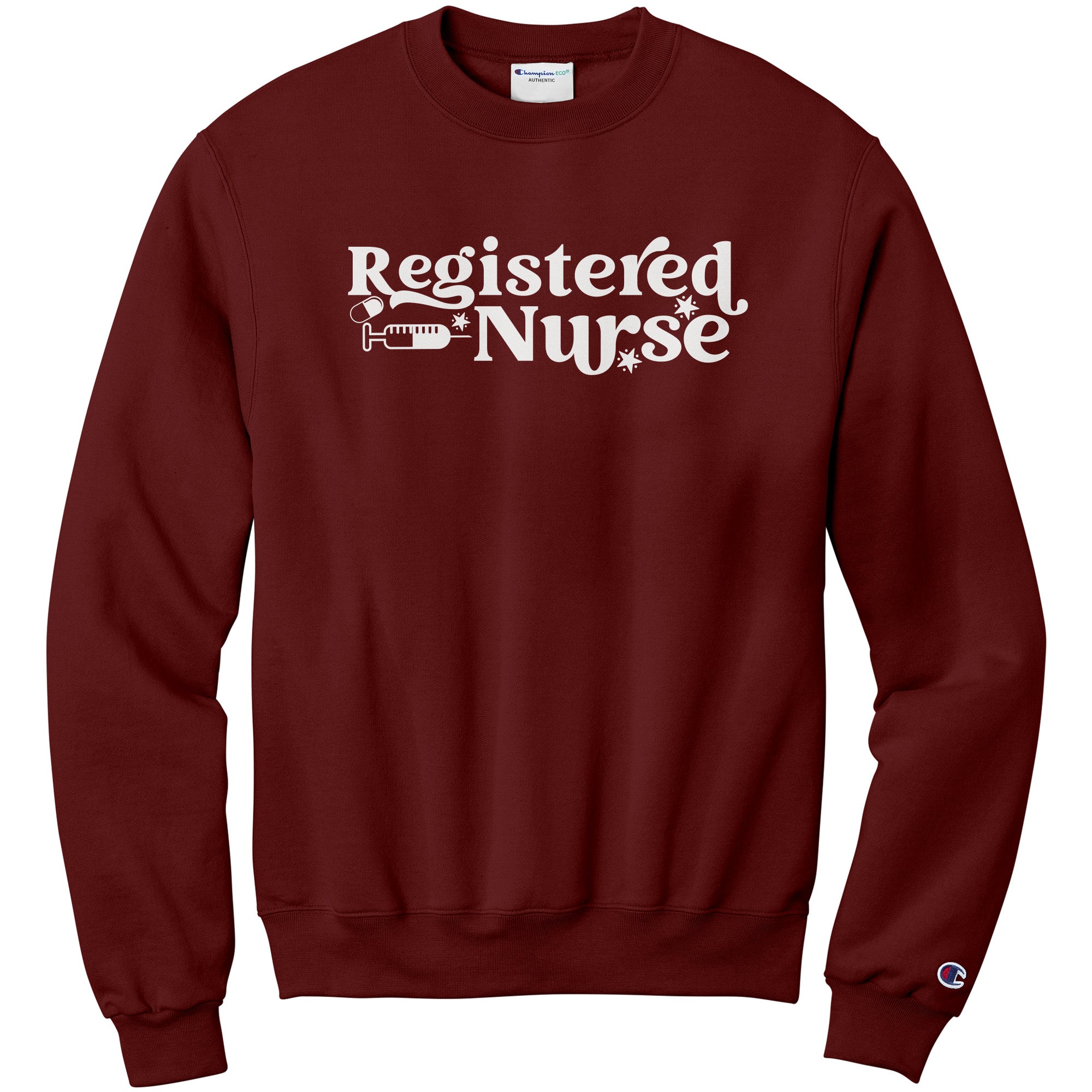 Champion Double Dry Registered Nurse Sweatshirt - Comfort and Style for Healthcare Heroes