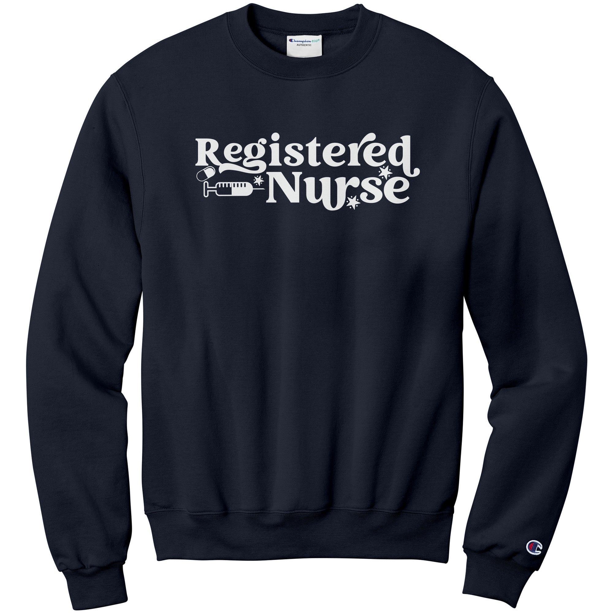 Champion Double Dry Registered Nurse Sweatshirt - Comfort and Style for Healthcare Heroes