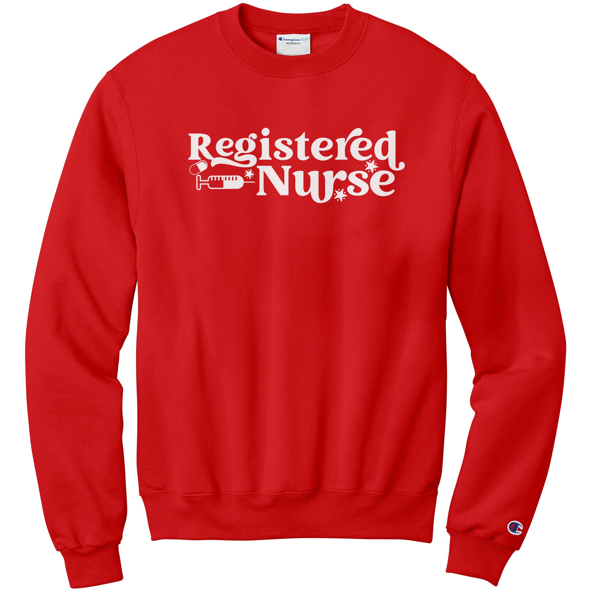 Champion Double Dry Registered Nurse Sweatshirt - Comfort and Style for Healthcare Heroes