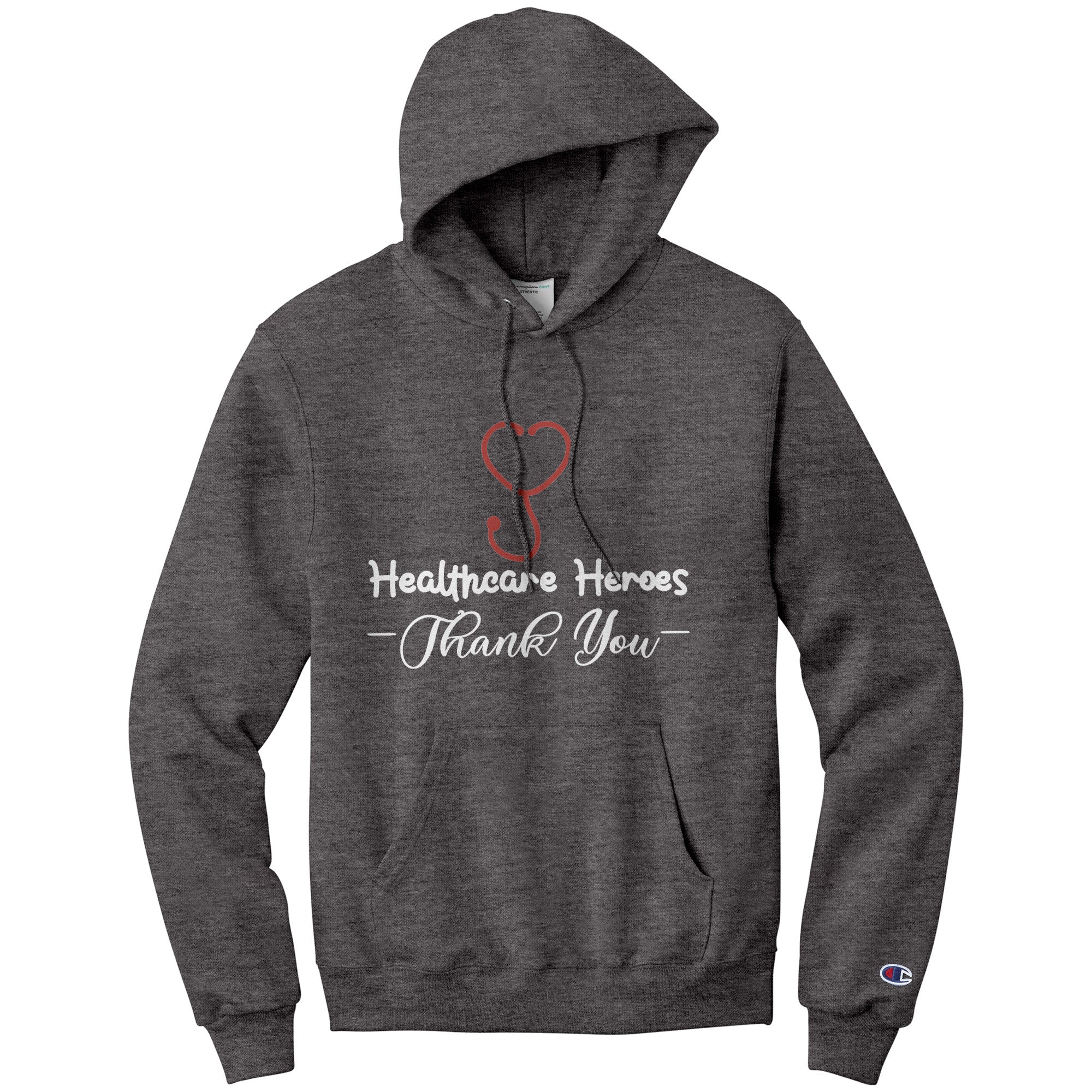 Champion Hoodie - Healthcare Heroes with Heart Stethoscope Design