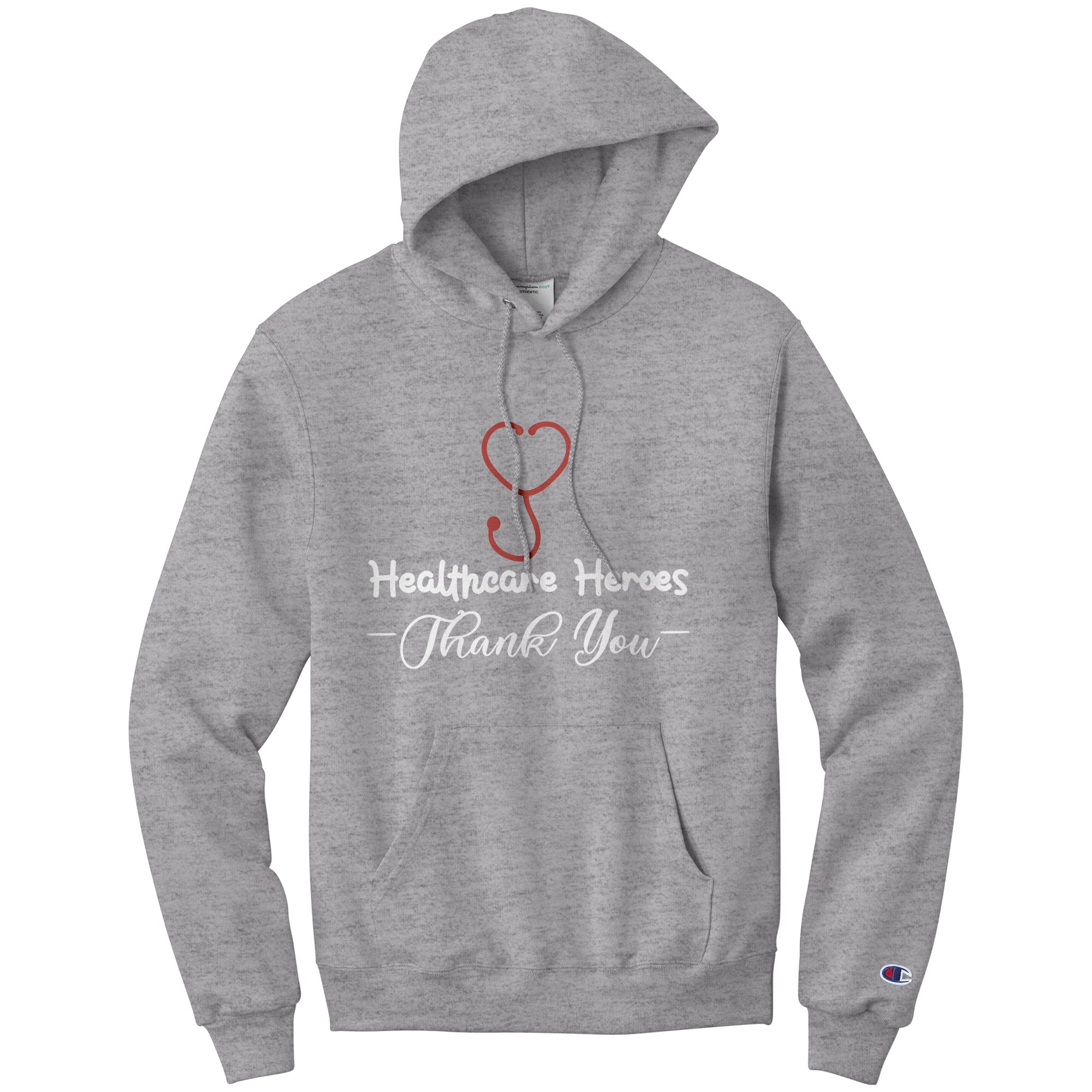 Champion Hoodie - Healthcare Heroes with Heart Stethoscope Design