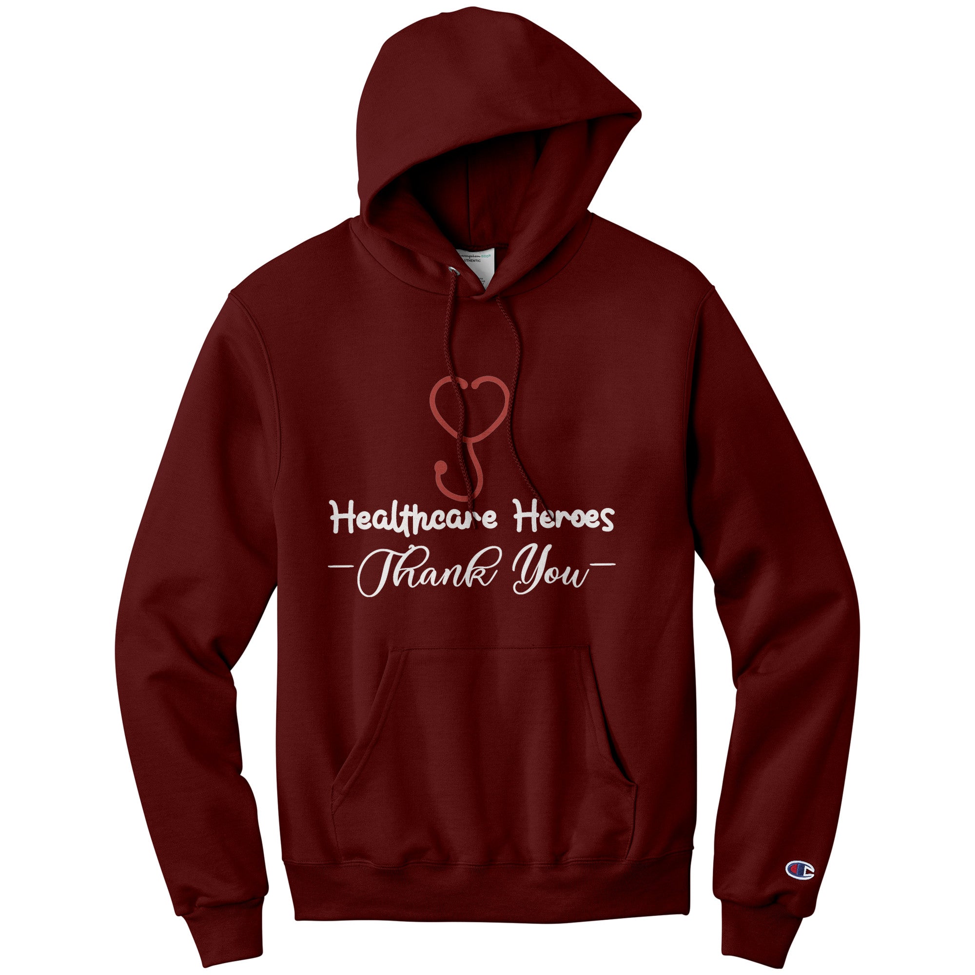 Champion Hoodie - Healthcare Heroes with Heart Stethoscope Design