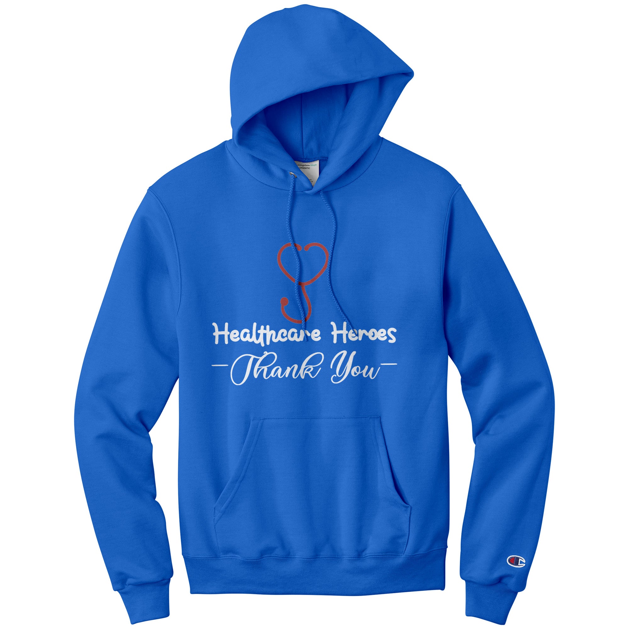 Champion Hoodie - Healthcare Heroes with Heart Stethoscope Design