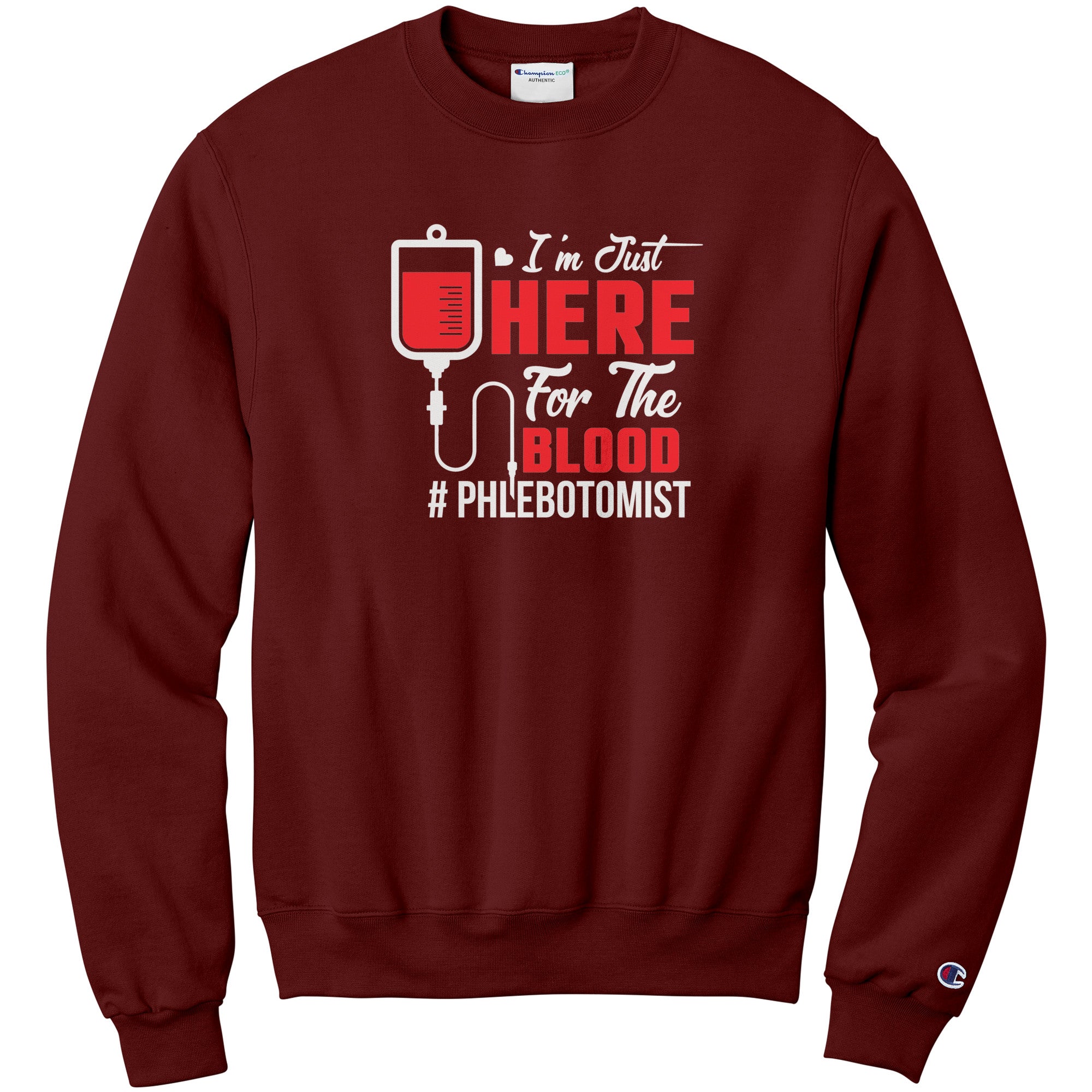 Champion Phlebotomist Sweatshirt - Stay Comfortable and Stylish on the Job