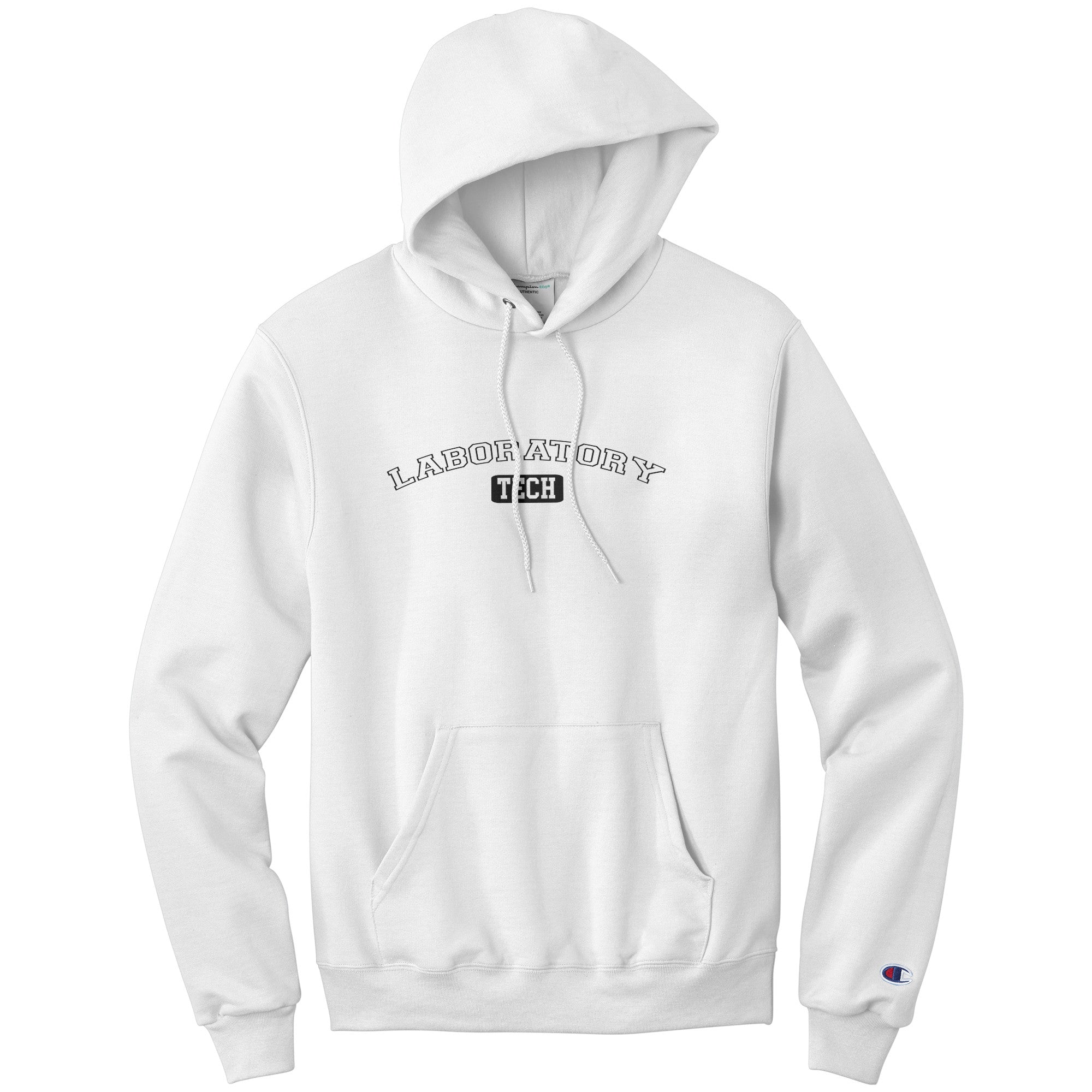 Classic University-Style Laboratory Tech Hoodie - Moisture-Wicking, Champion Enhanced Cotton Blend
