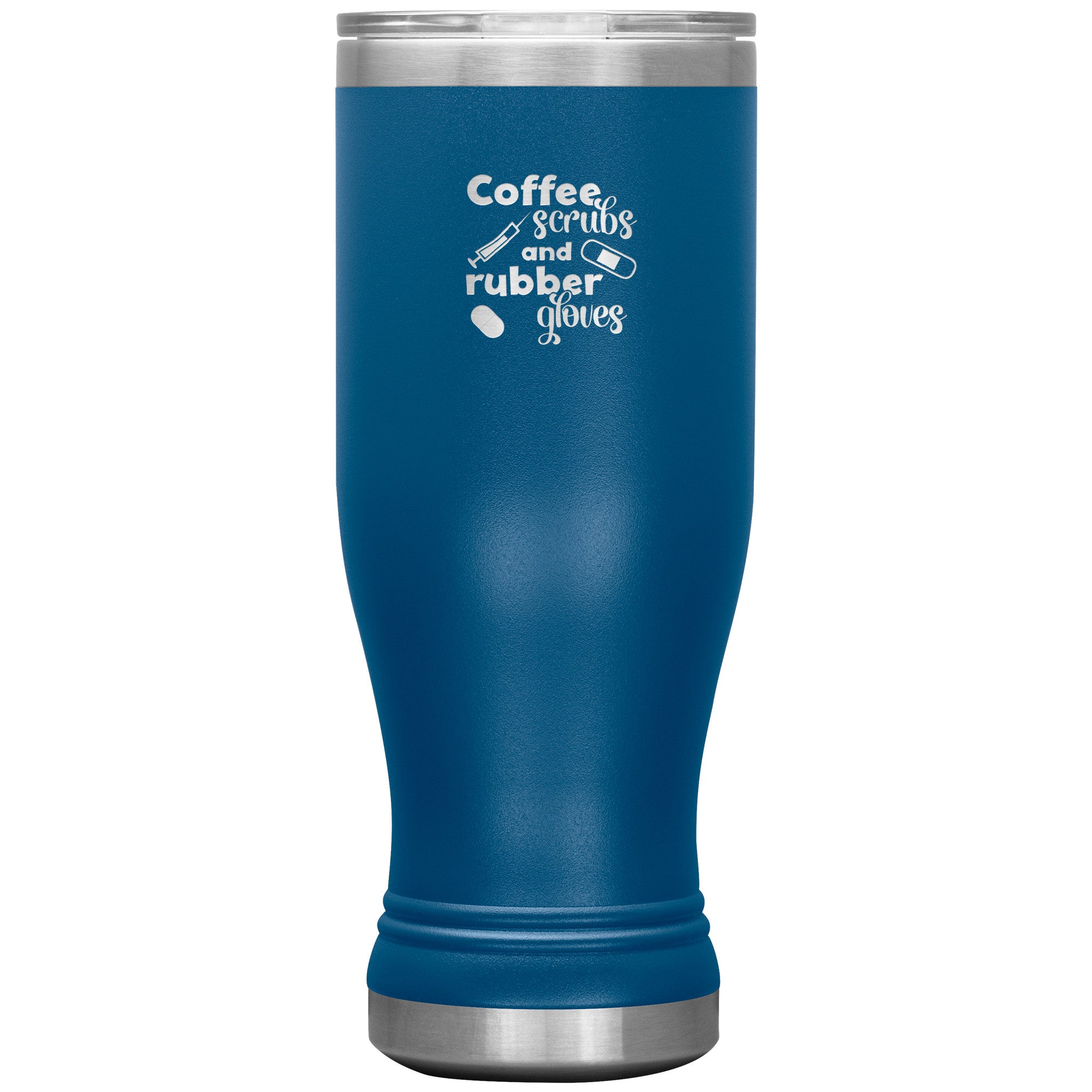 "Coffee, Scrubs, and Rubber Gloves" 20oz Polar Camel Insulated Tumbler – Celebrate Healthcare Heroes