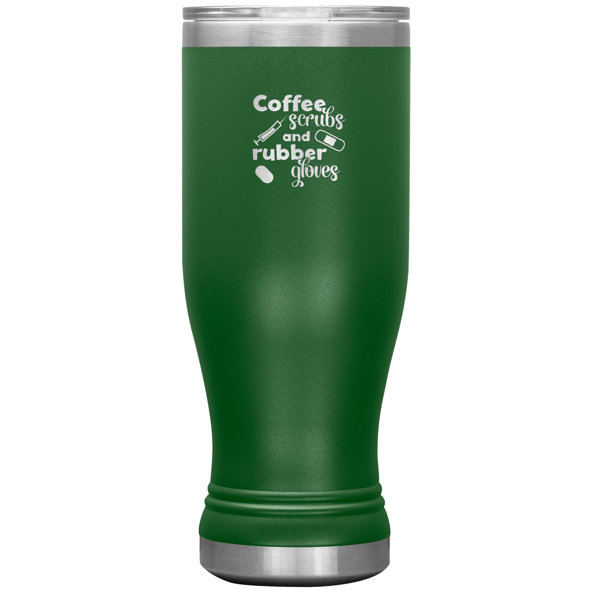 "Coffee, Scrubs, and Rubber Gloves" 20oz Polar Camel Insulated Tumbler – Celebrate Healthcare Heroes