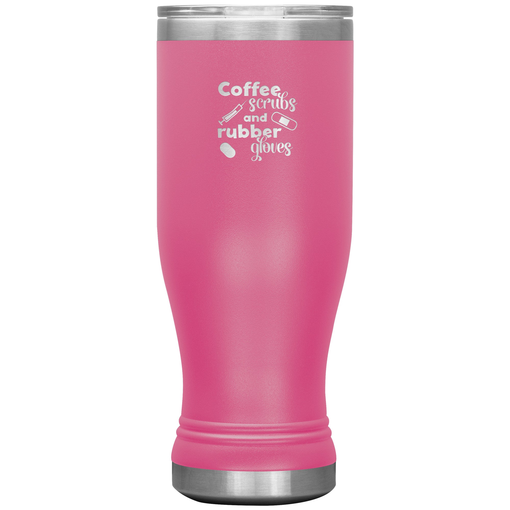 "Coffee, Scrubs, and Rubber Gloves" 20oz Polar Camel Insulated Tumbler – Celebrate Healthcare Heroes
