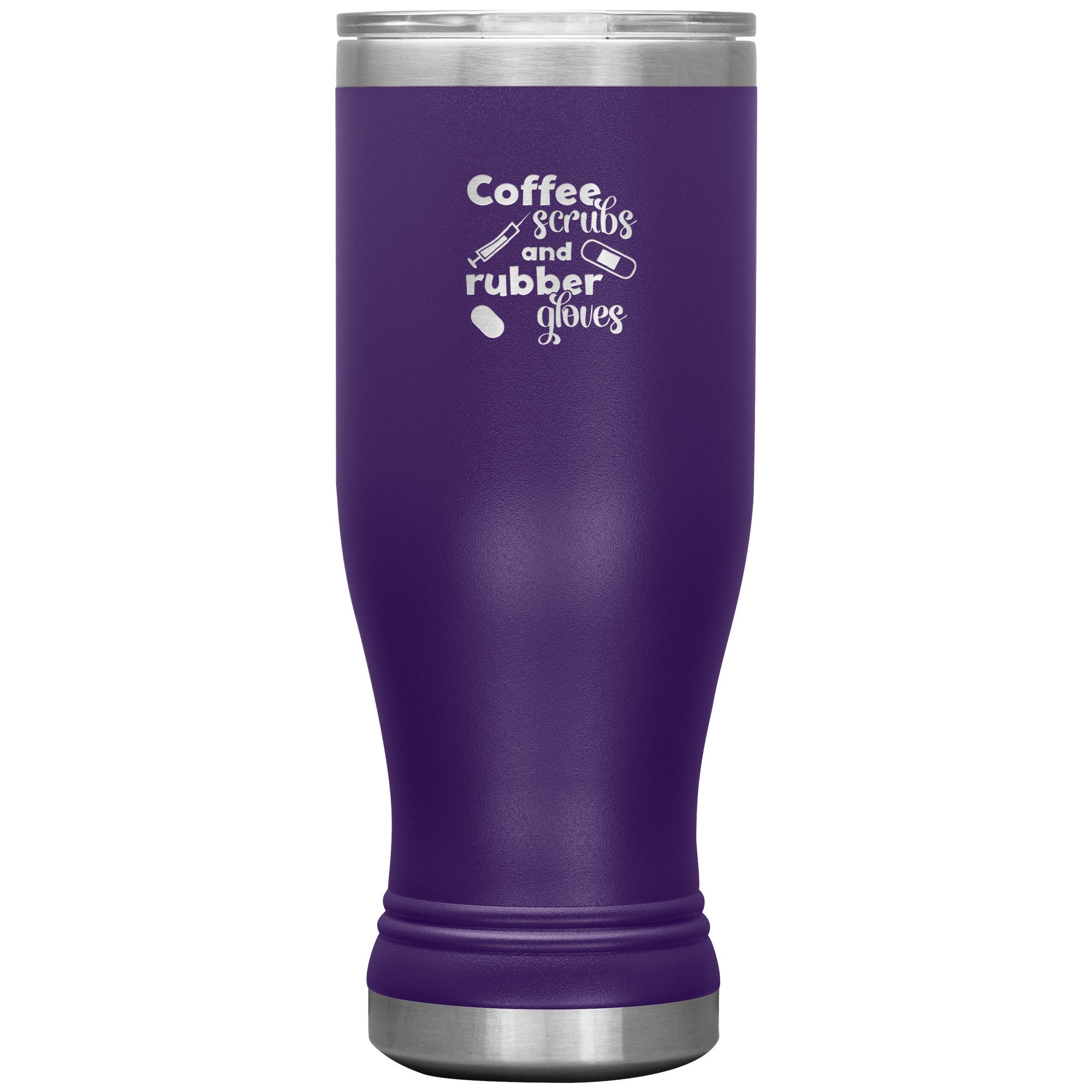 "Coffee, Scrubs, and Rubber Gloves" 20oz Polar Camel Insulated Tumbler – Celebrate Healthcare Heroes
