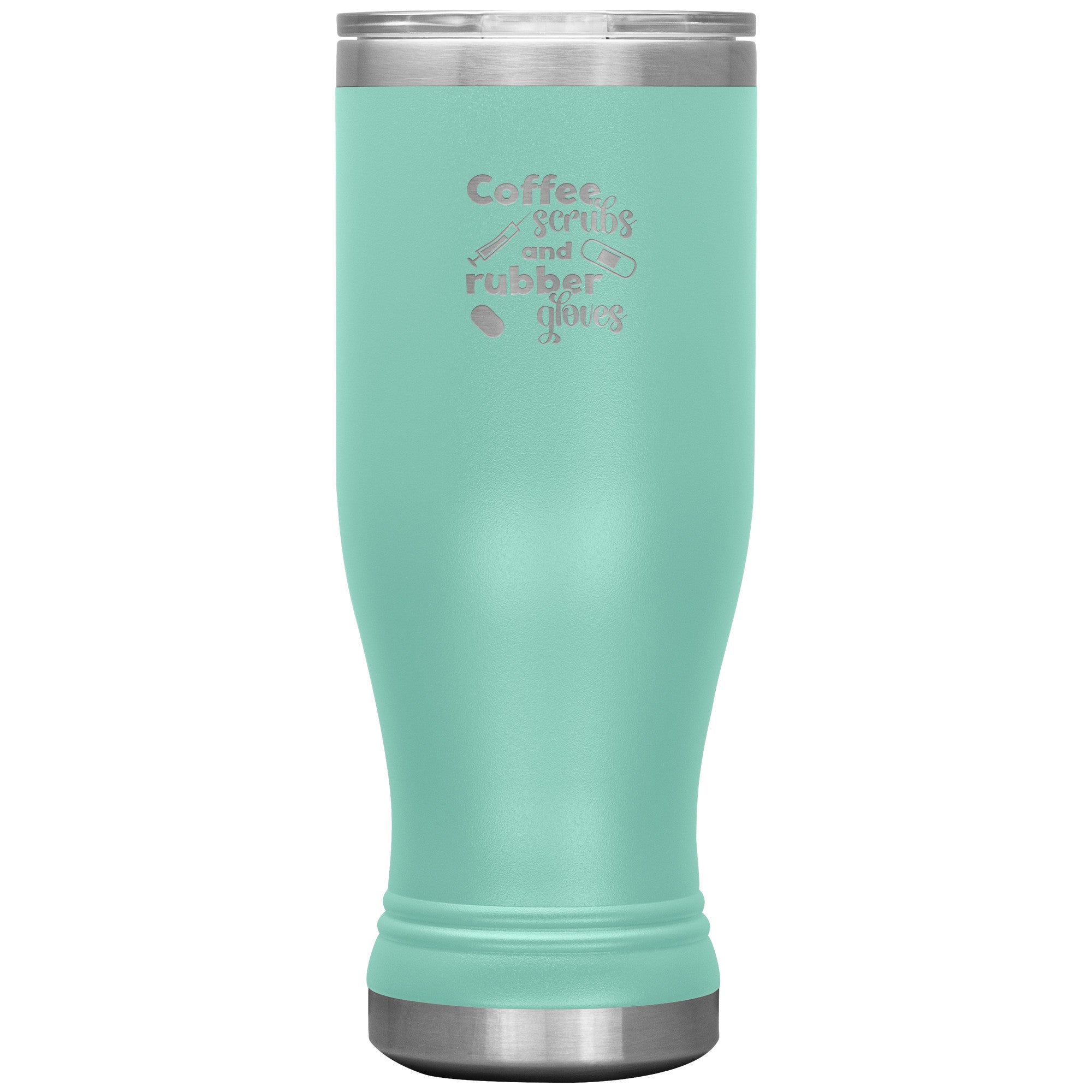 "Coffee, Scrubs, and Rubber Gloves" 20oz Polar Camel Insulated Tumbler – Celebrate Healthcare Heroes
