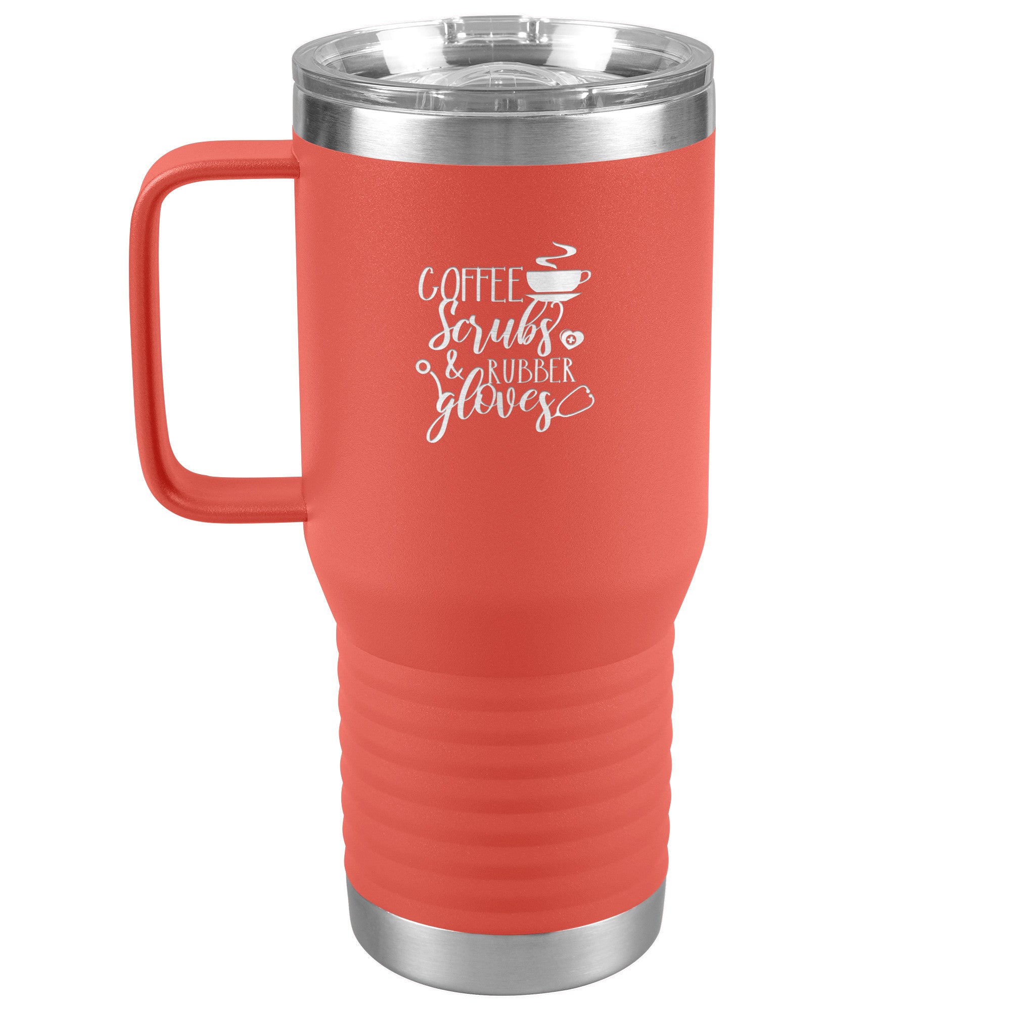 Coffee Scrubs and Rubber Gloves Design - 20oz Polar Camel Travel Tumbler