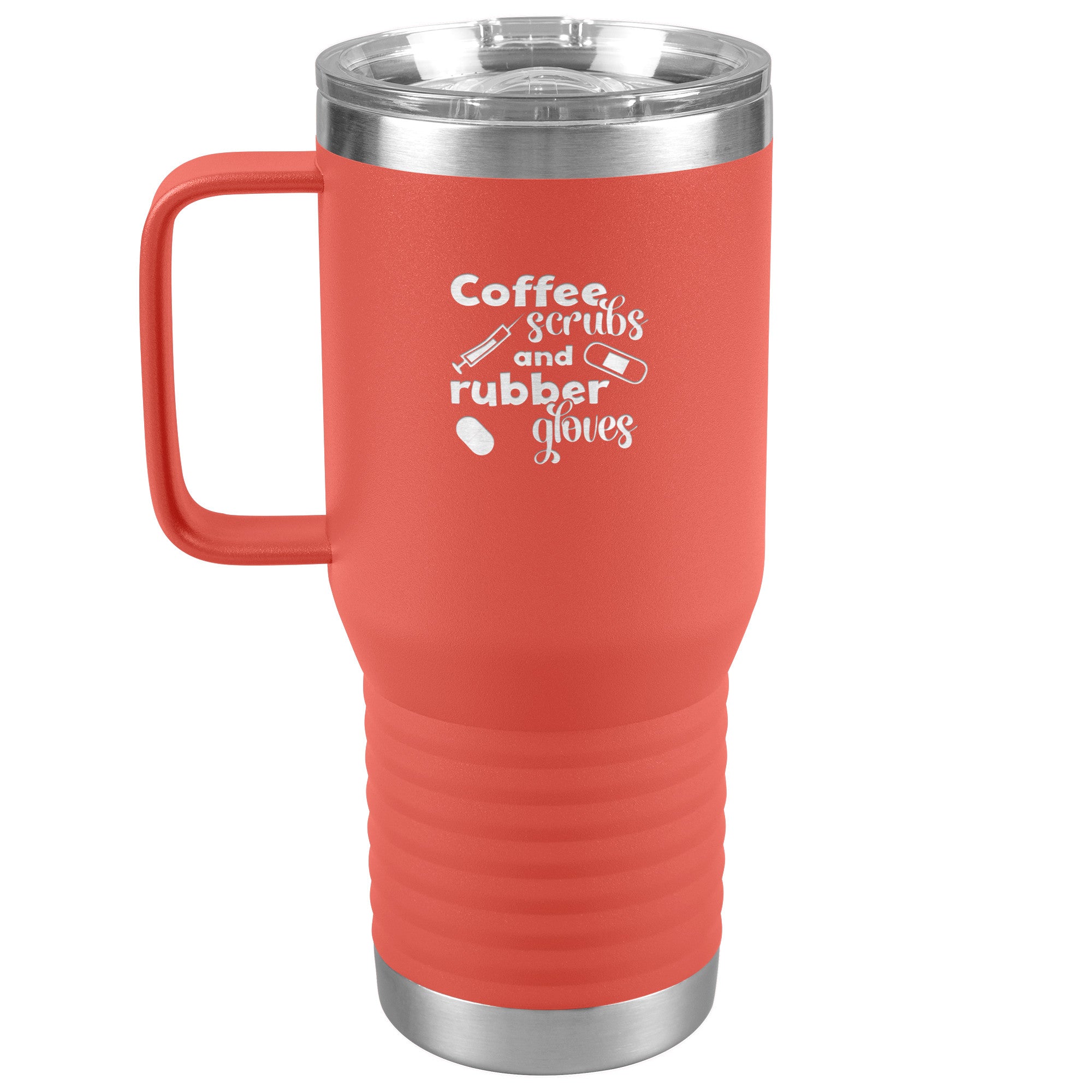 Coffee Scrubs and Rubber Gloves Design - 20oz Polar Camel Travel Tumbler