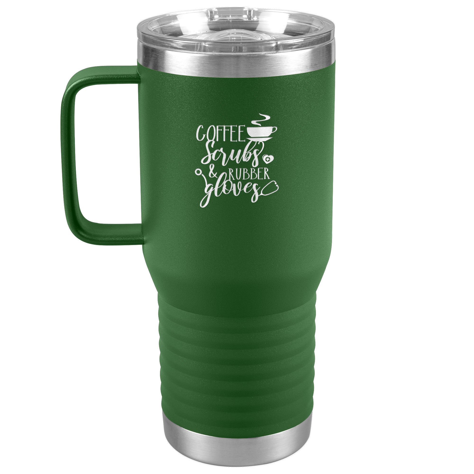 Coffee Scrubs and Rubber Gloves Design - 20oz Polar Camel Travel Tumbler
