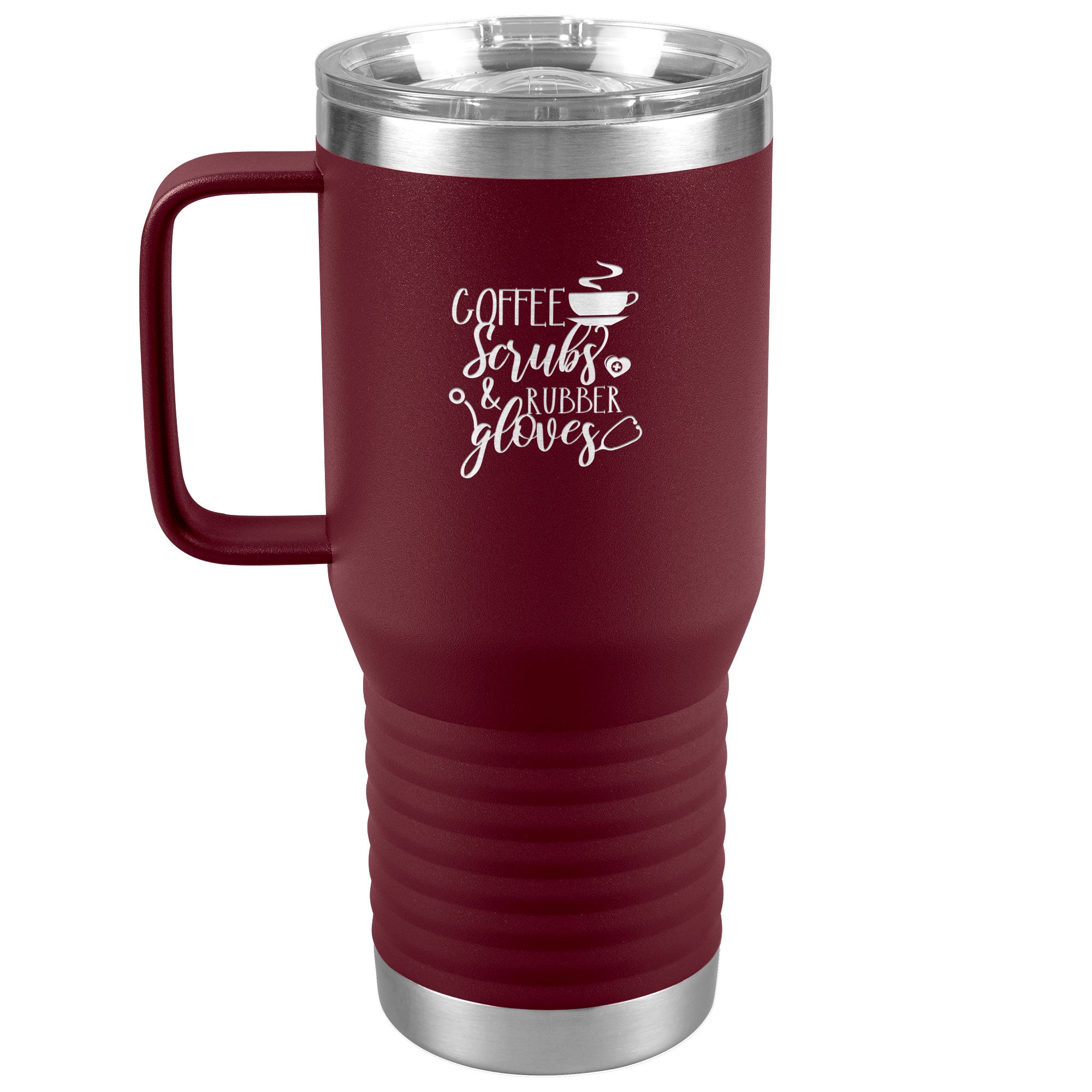 Coffee Scrubs and Rubber Gloves Design - 20oz Polar Camel Travel Tumbler
