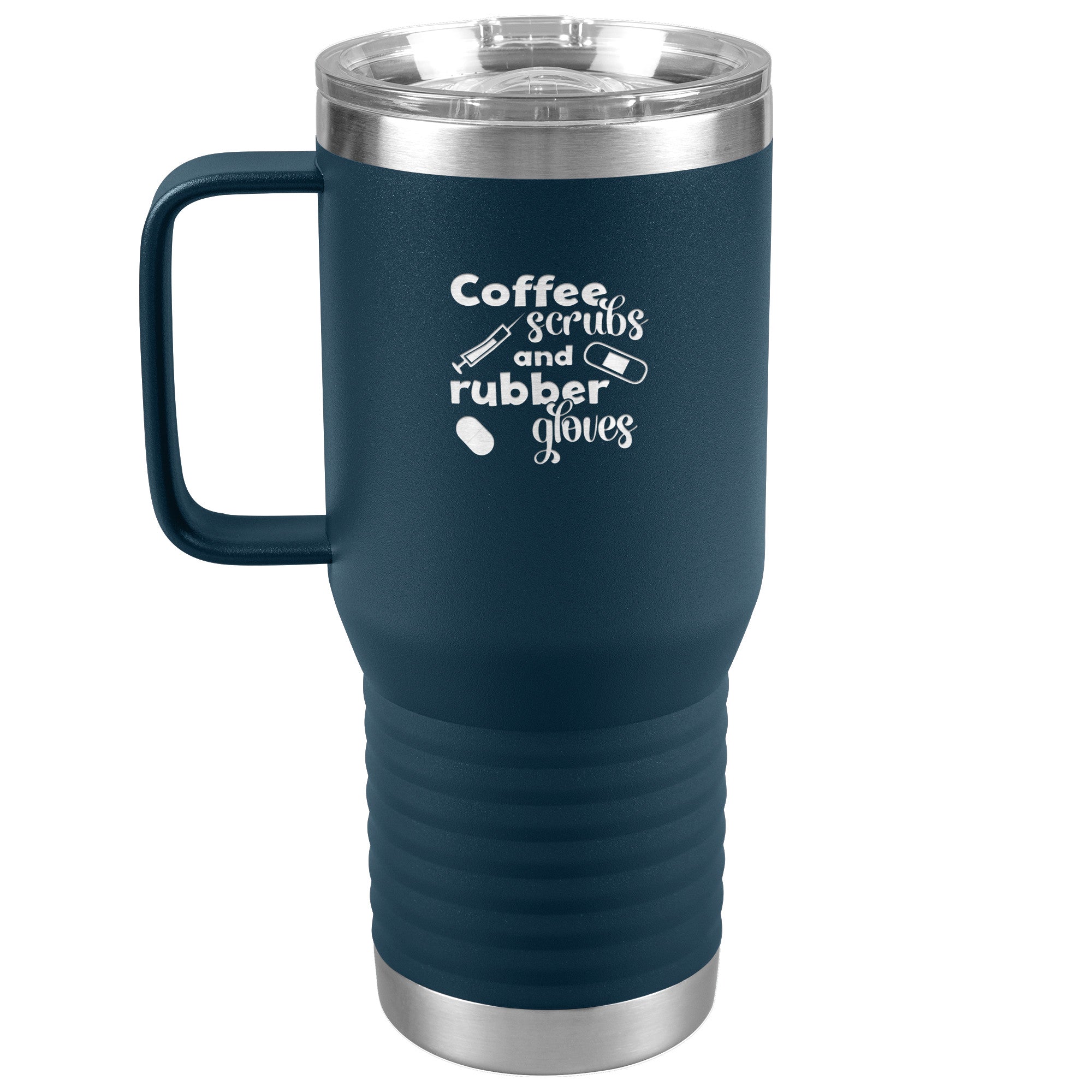 Coffee Scrubs and Rubber Gloves Design - 20oz Polar Camel Travel Tumbler