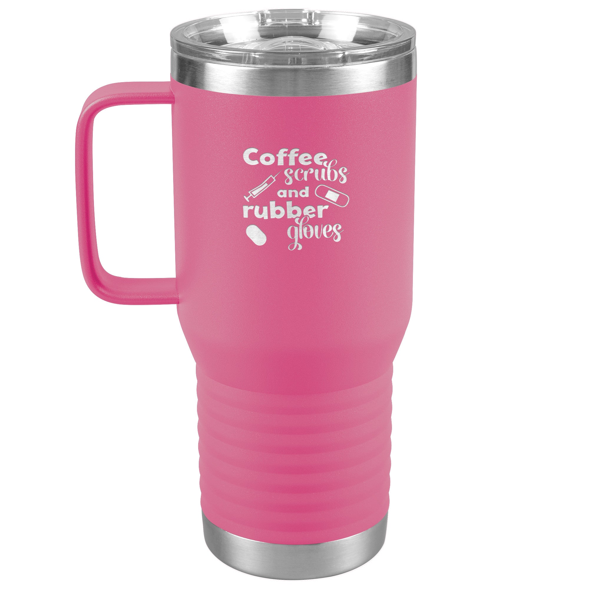 Coffee Scrubs and Rubber Gloves Design - 20oz Polar Camel Travel Tumbler