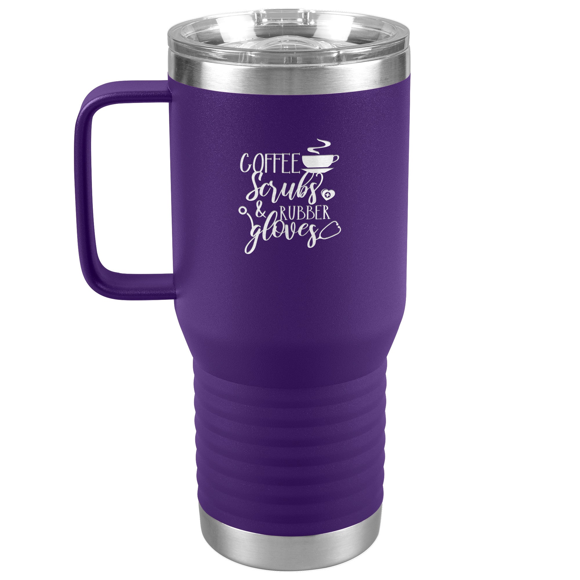 Coffee Scrubs and Rubber Gloves Design - 20oz Polar Camel Travel Tumbler
