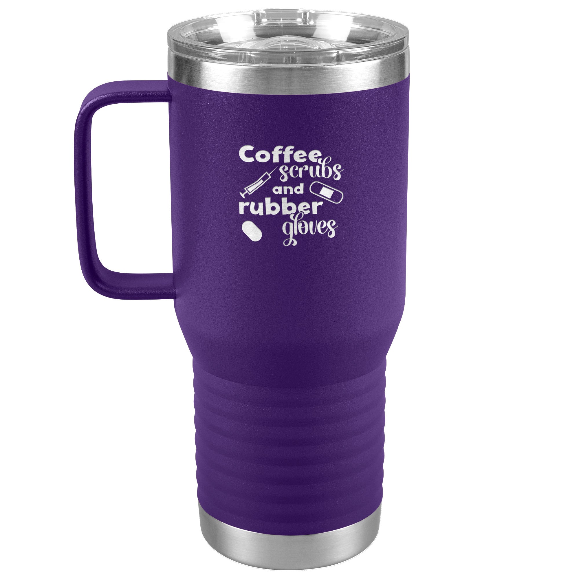 Coffee Scrubs and Rubber Gloves Design - 20oz Polar Camel Travel Tumbler